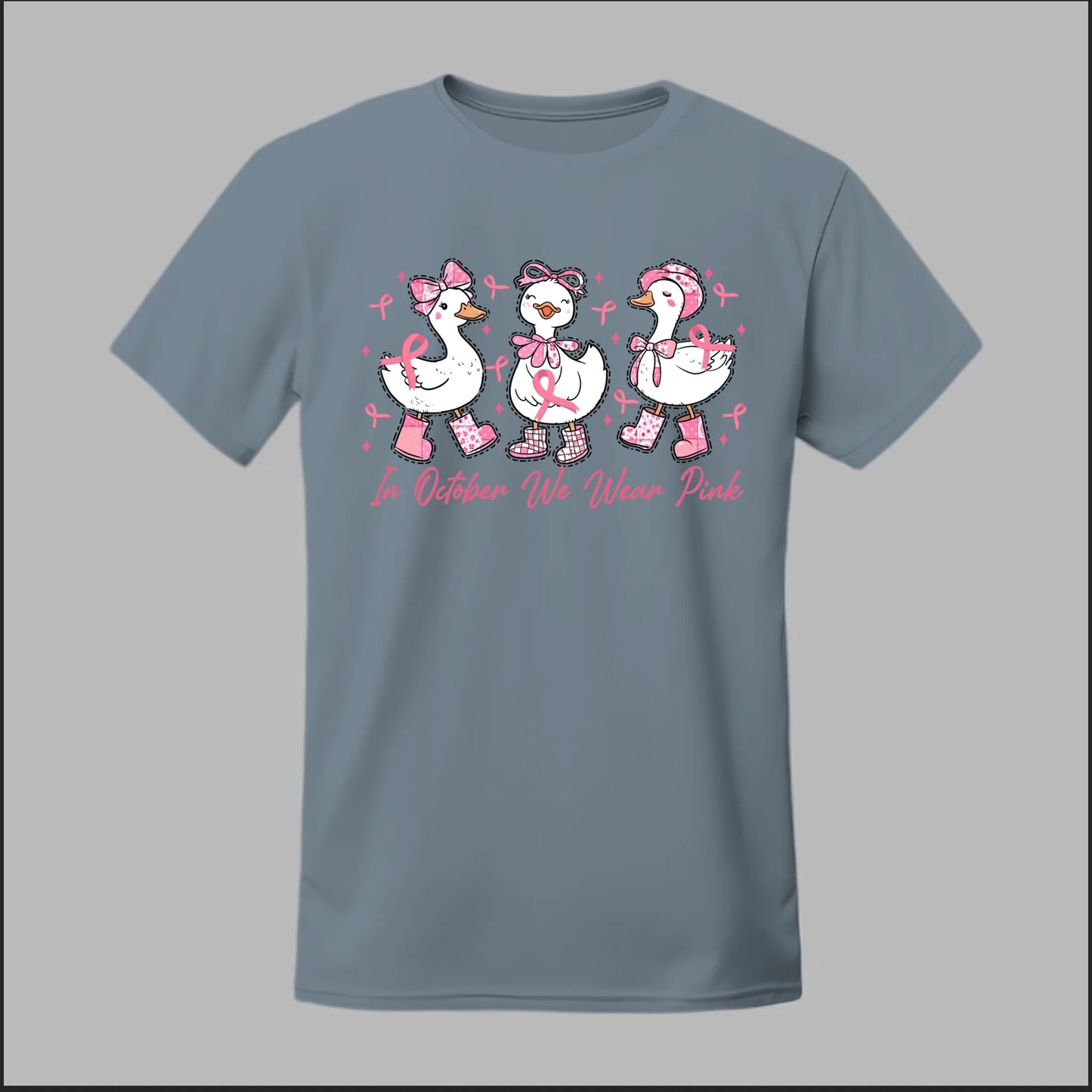 In October We Wear Pink Geese Tee
