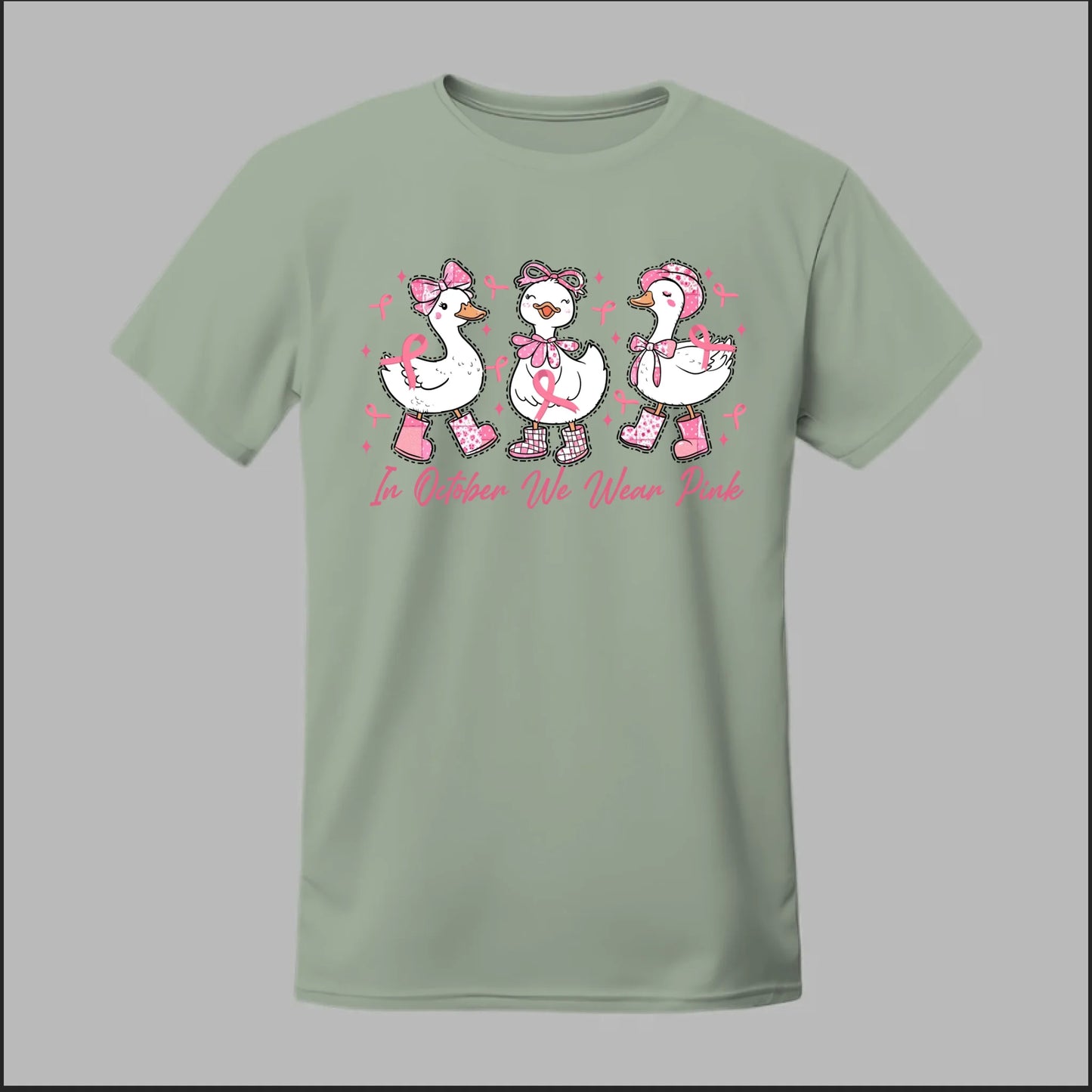 In October We Wear Pink Geese Tee