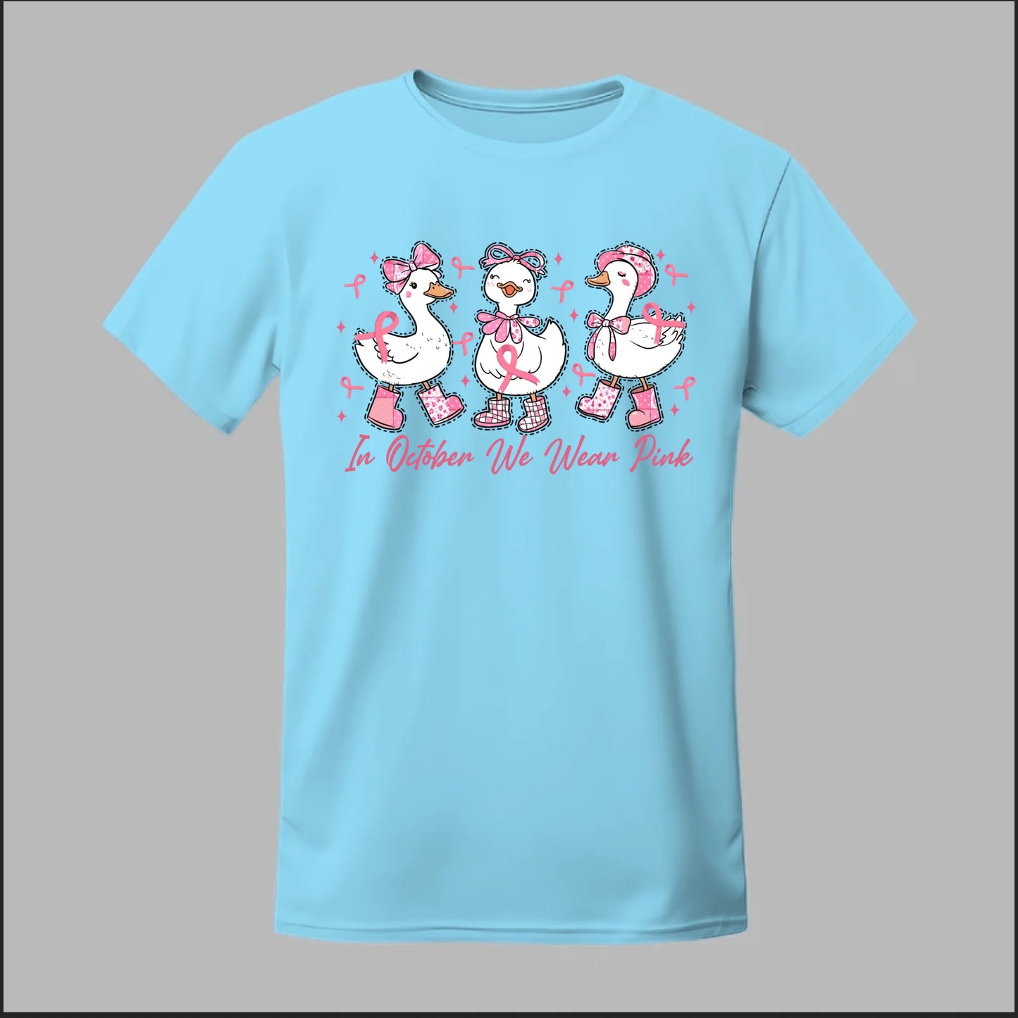 In October We Wear Pink Geese Tee
