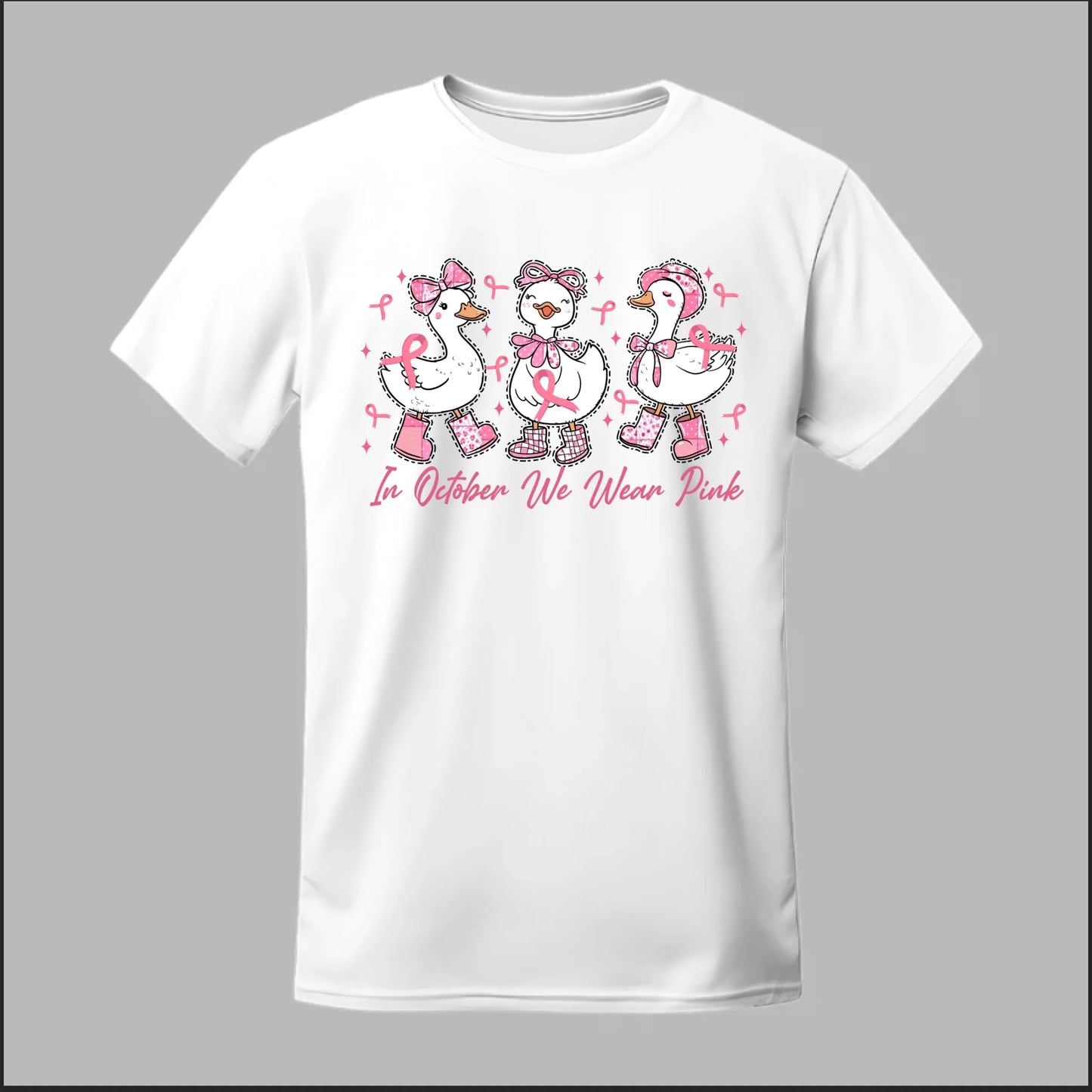 In October We Wear Pink Geese Tee
