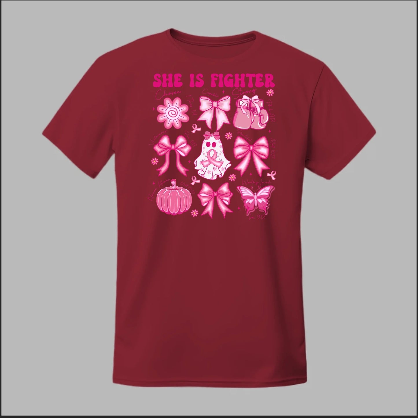 She Is Fighter – Faith & Strength Edition Tee