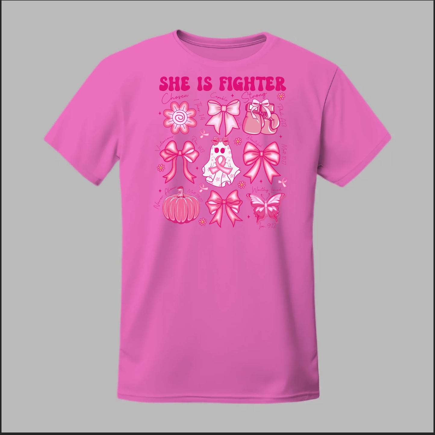 She Is Fighter – Faith & Strength Edition Tee
