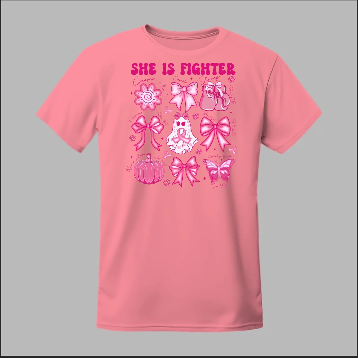 She Is Fighter – Faith & Strength Edition Tee
