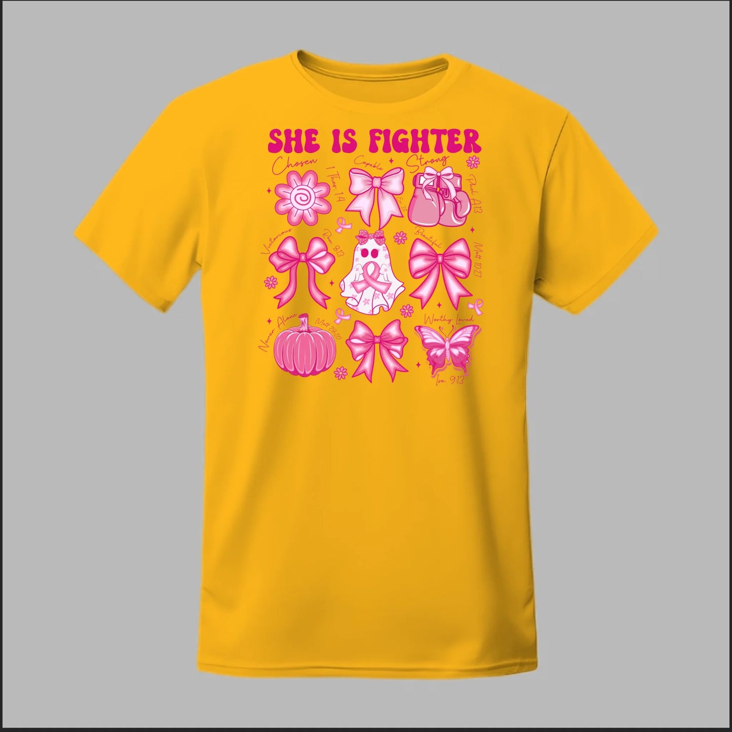 She Is Fighter – Faith & Strength Edition Tee