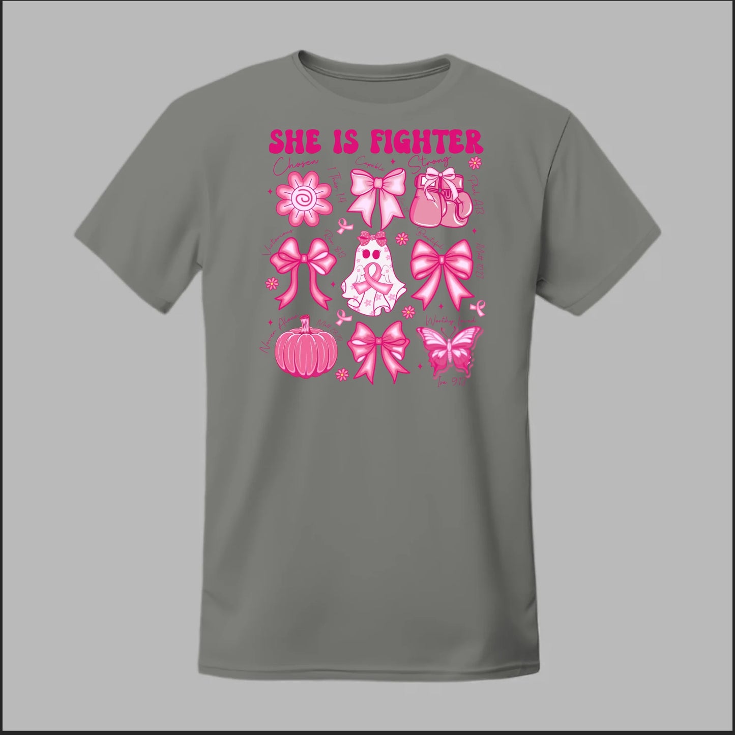 She Is Fighter – Faith & Strength Edition Tee