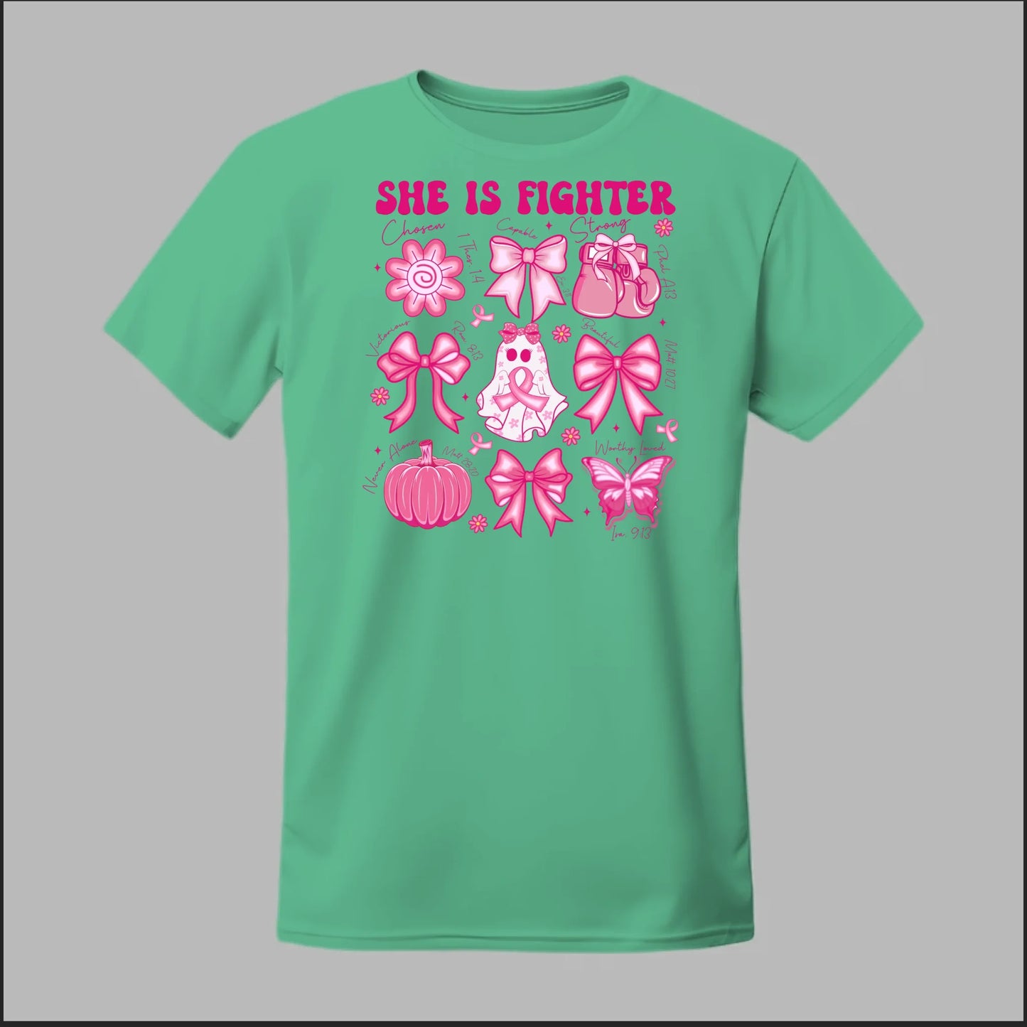She Is Fighter – Faith & Strength Edition Tee