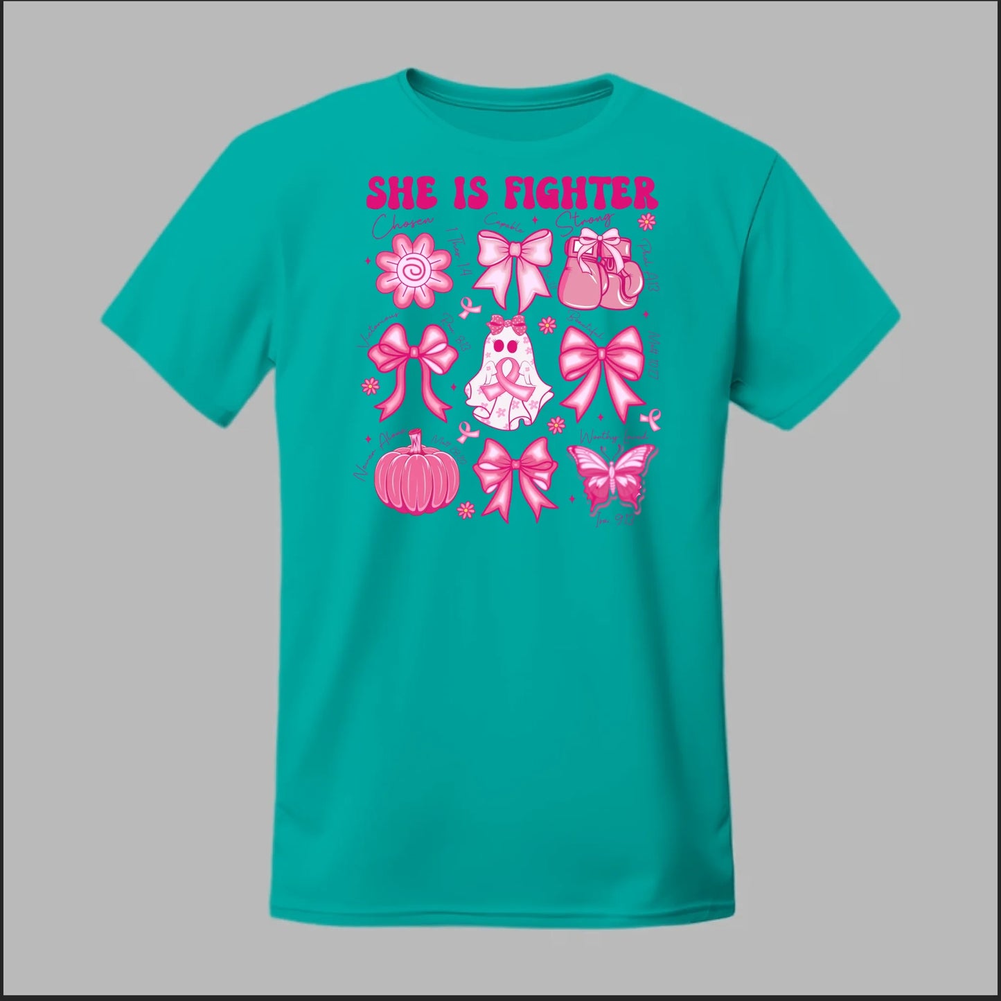 She Is Fighter – Faith & Strength Edition Tee