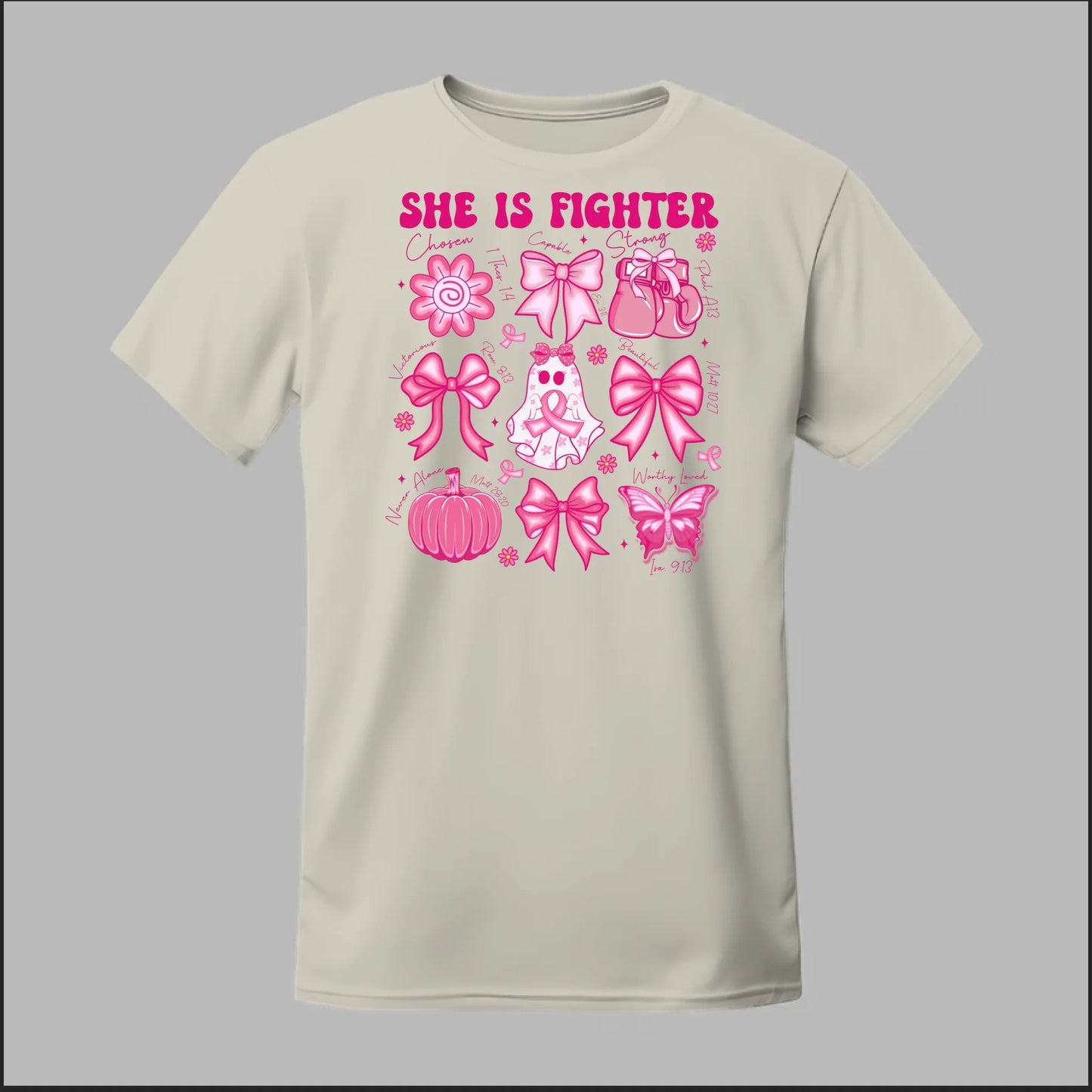 She Is Fighter – Faith & Strength Edition Tee