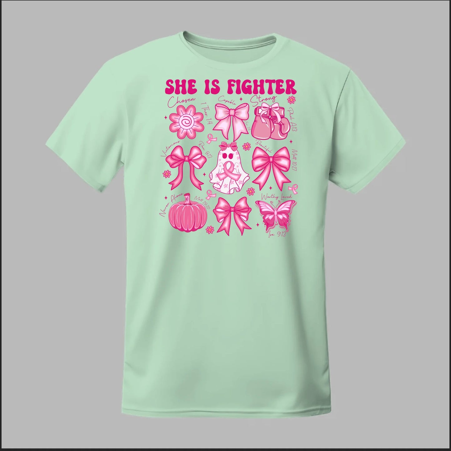 She Is Fighter – Faith & Strength Edition Tee