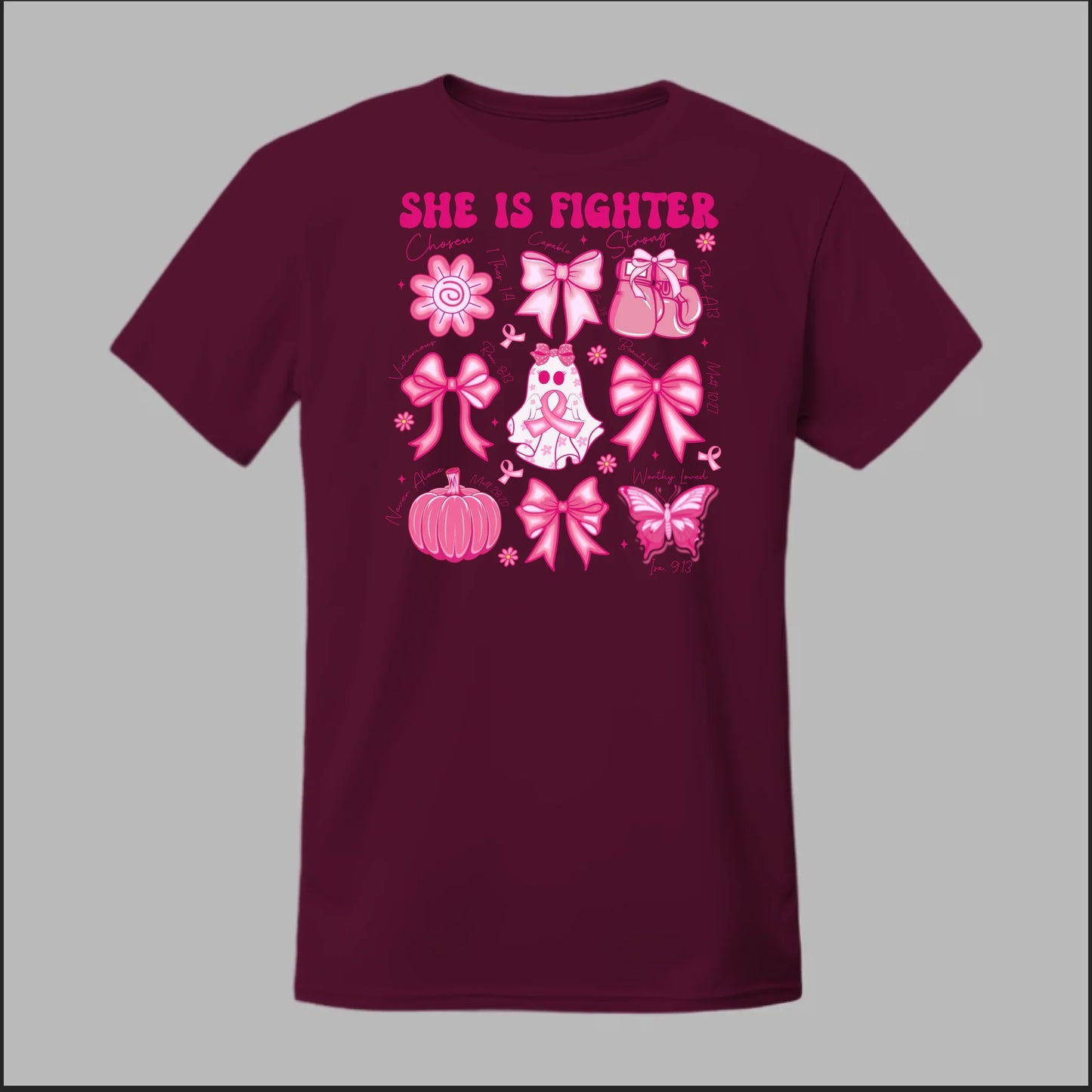 She Is Fighter – Faith & Strength Edition Tee
