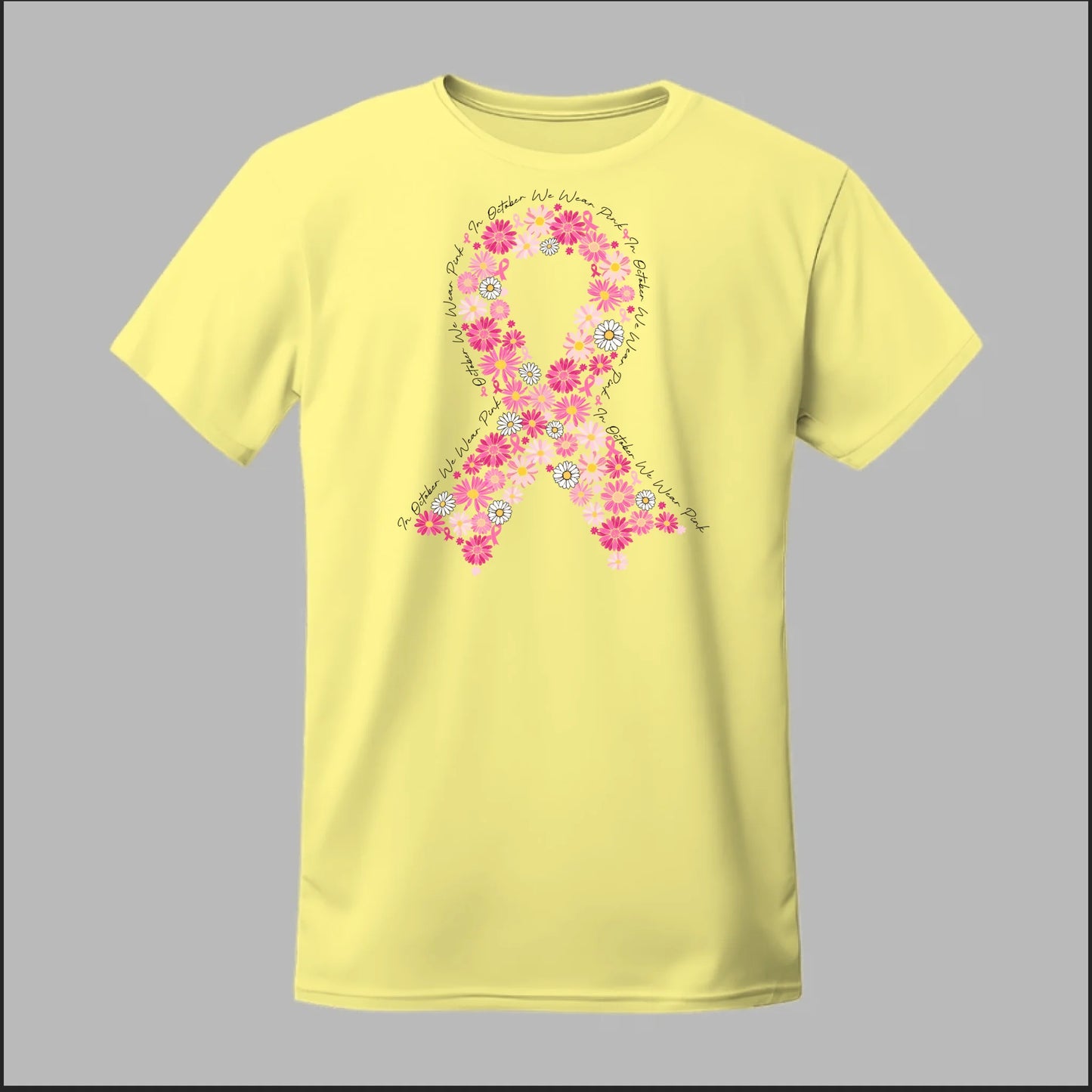 Floral Ribbon – Bold Strength Tee
