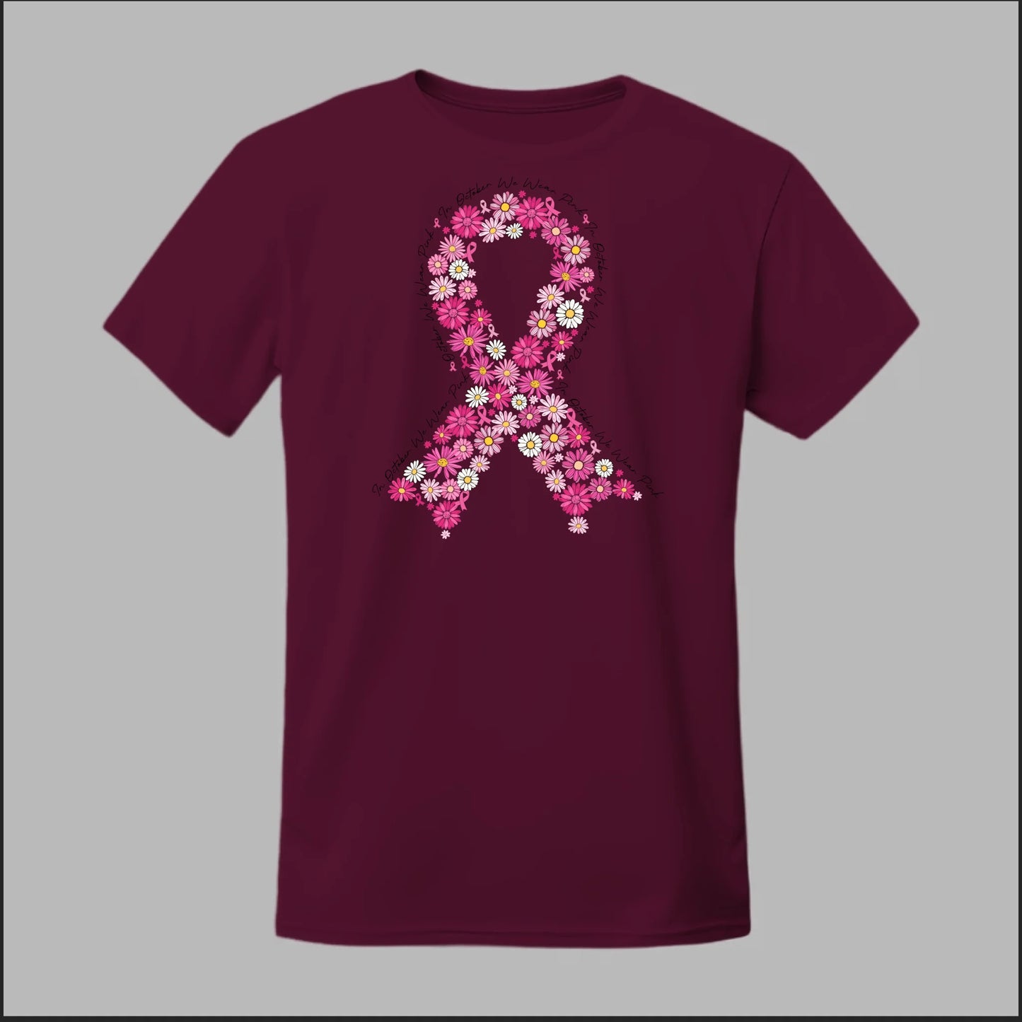 Floral Ribbon – Bold Strength Tee
