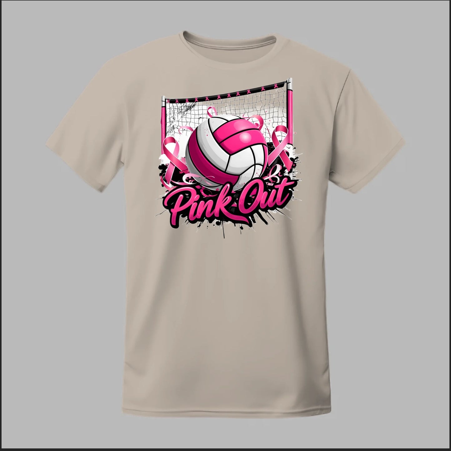 Pink Out Volleyball Tee