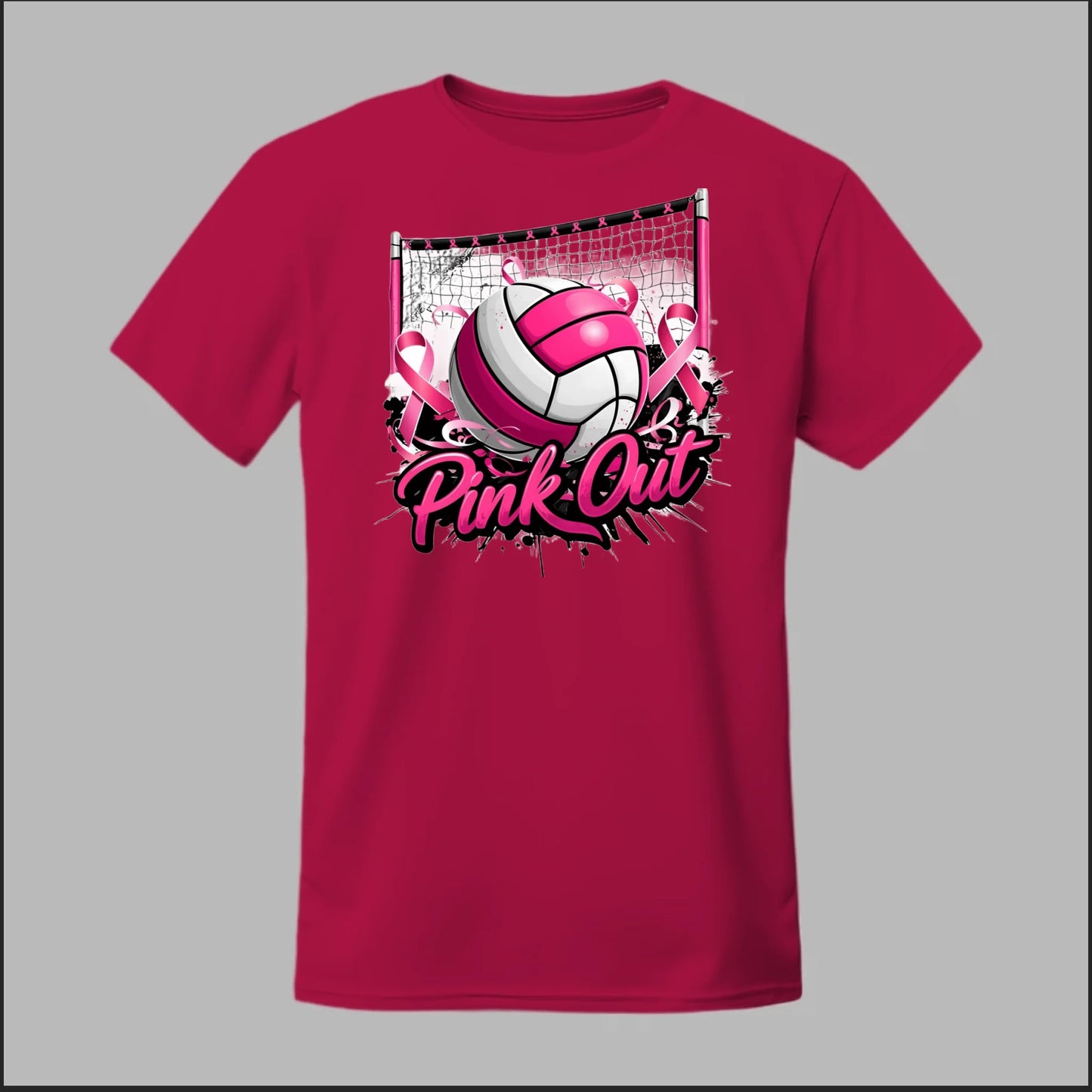 Pink Out Volleyball Tee