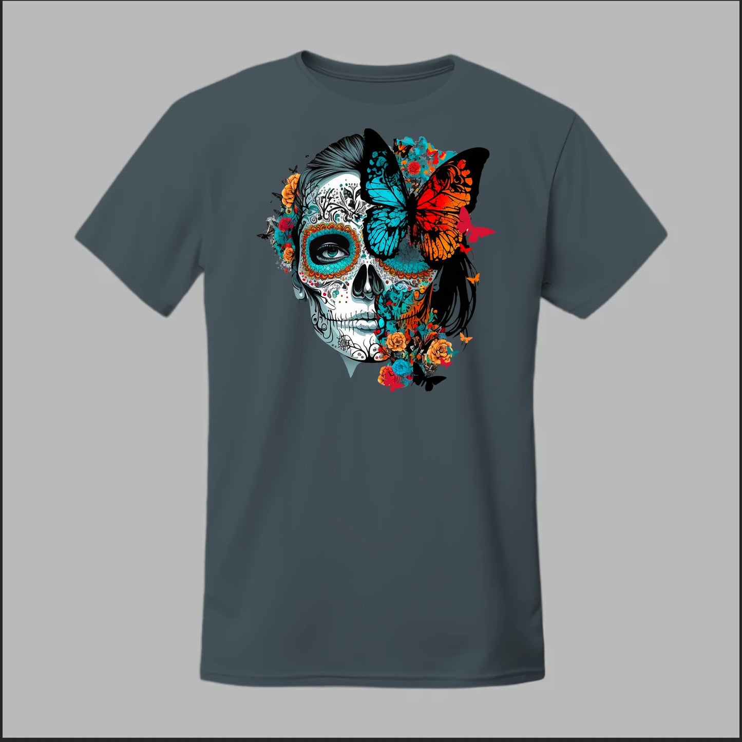Día de los Muertos Sugar Skull & Butterfly Tee