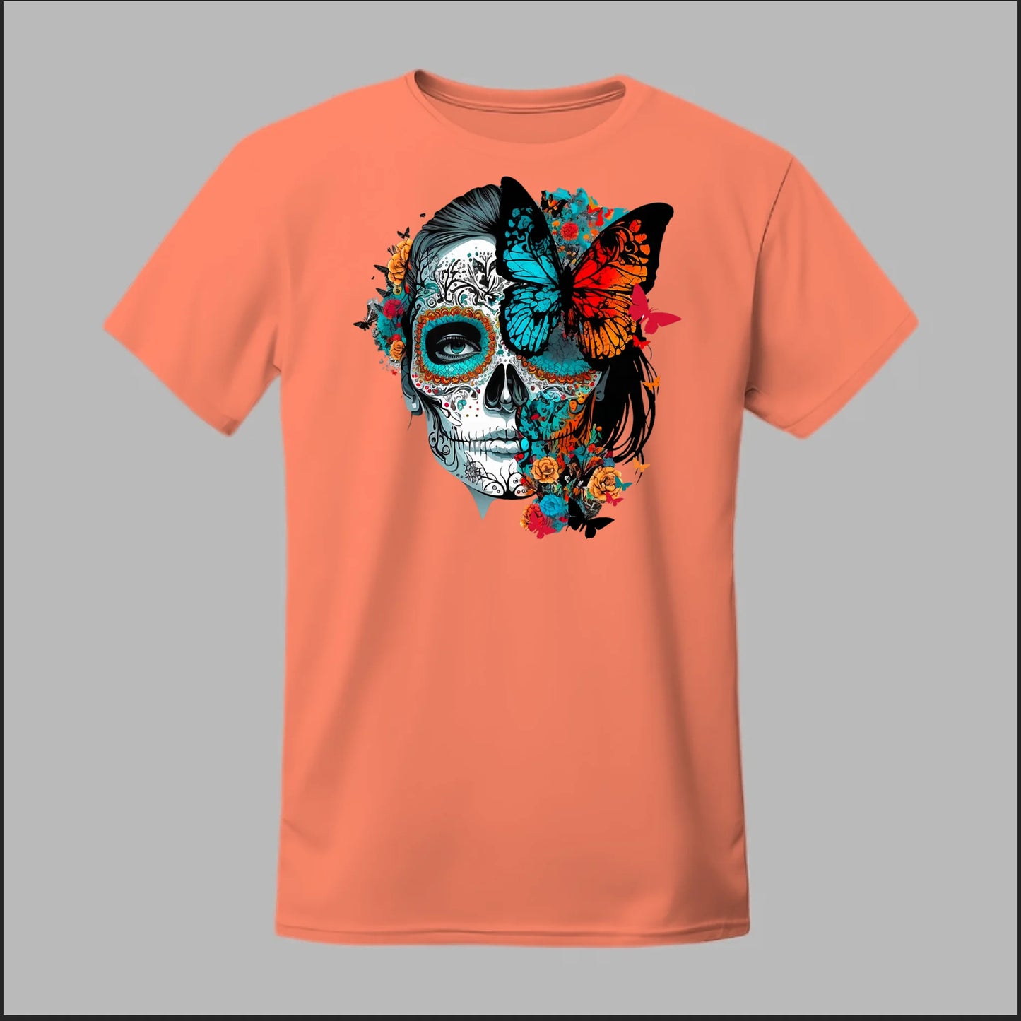 Día de los Muertos Sugar Skull & Butterfly Tee
