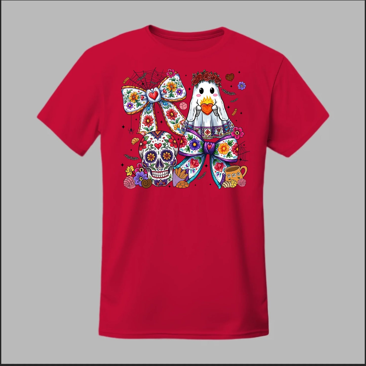 Día de los Muertos Ghost & Sugar Skull Tee