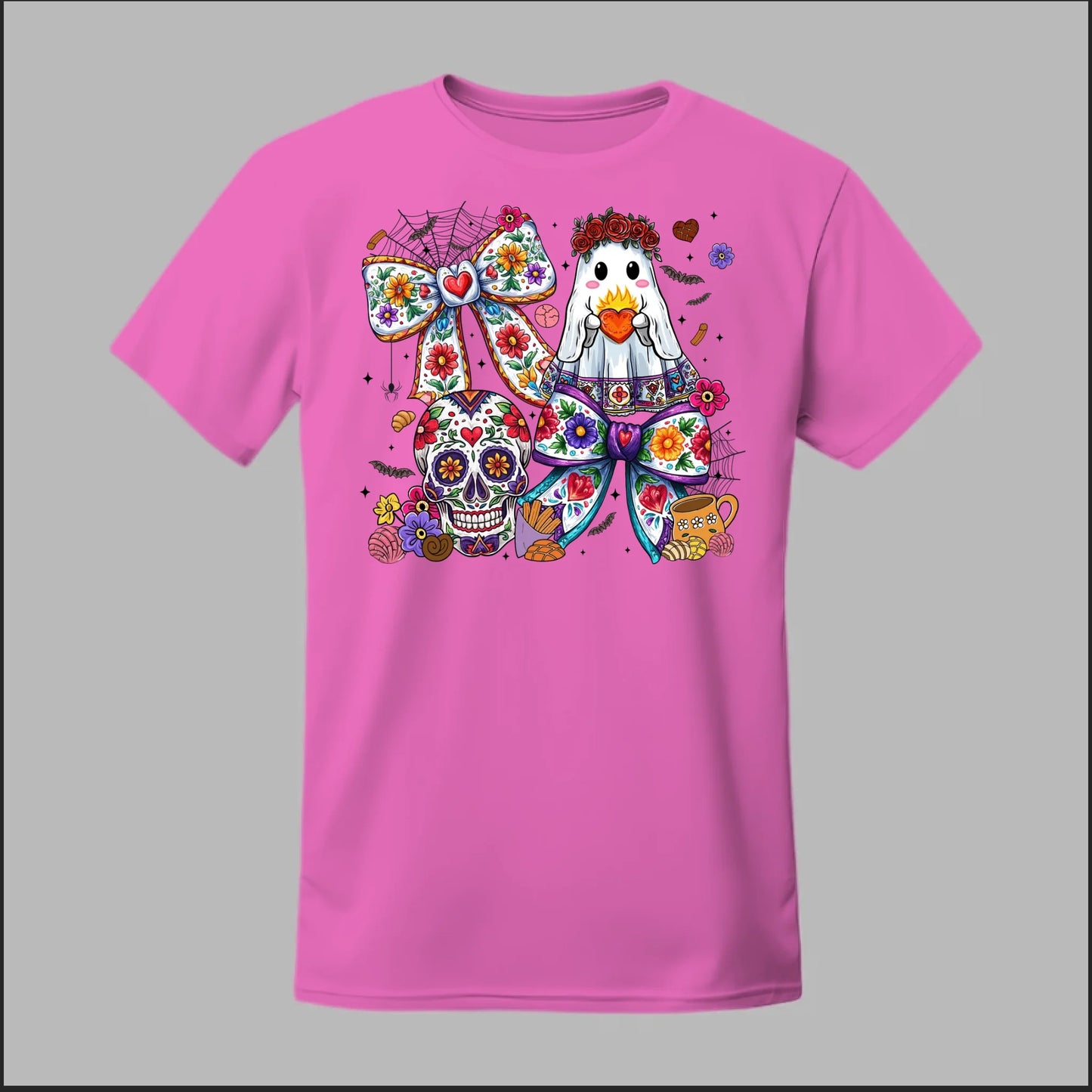 Día de los Muertos Ghost & Sugar Skull Tee