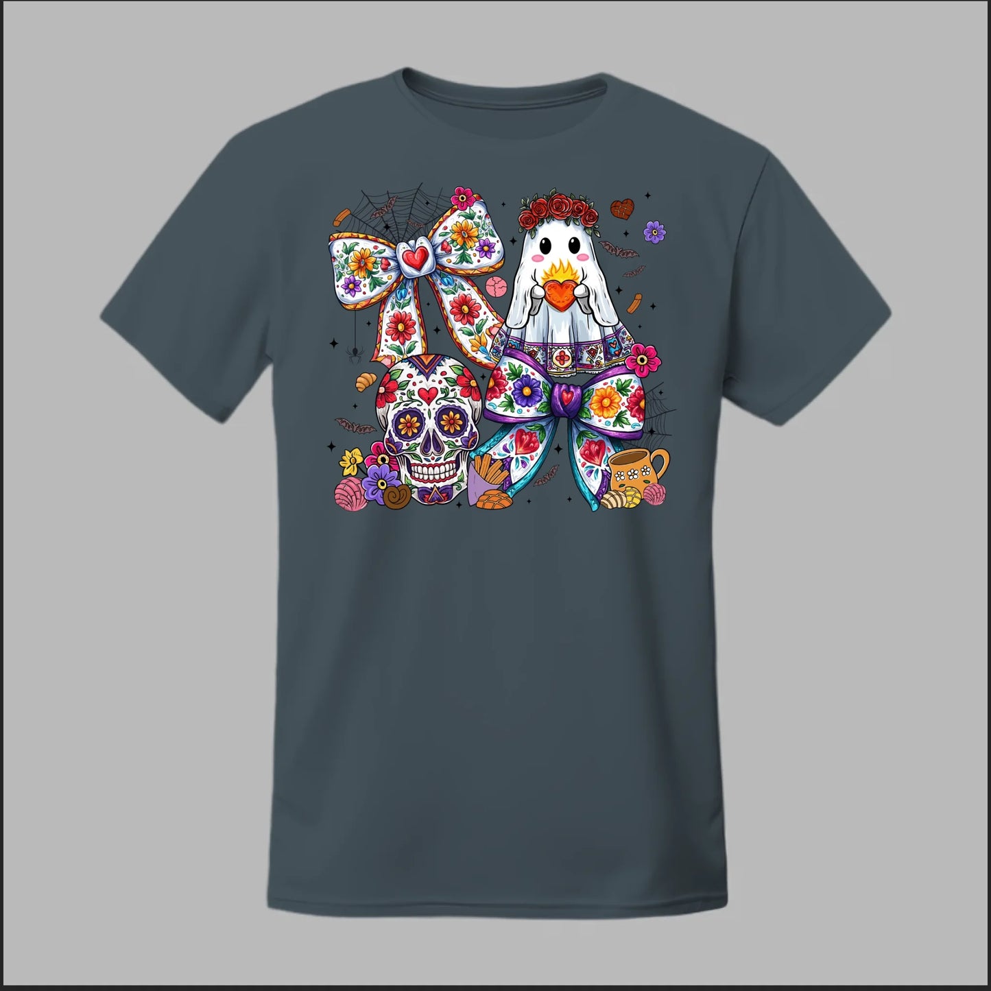 Día de los Muertos Ghost & Sugar Skull Tee