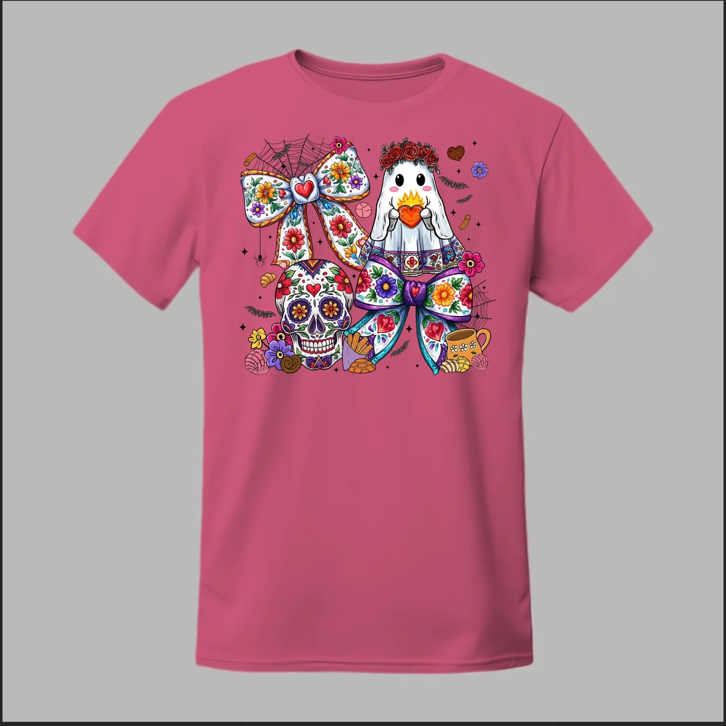 Día de los Muertos Ghost & Sugar Skull Tee