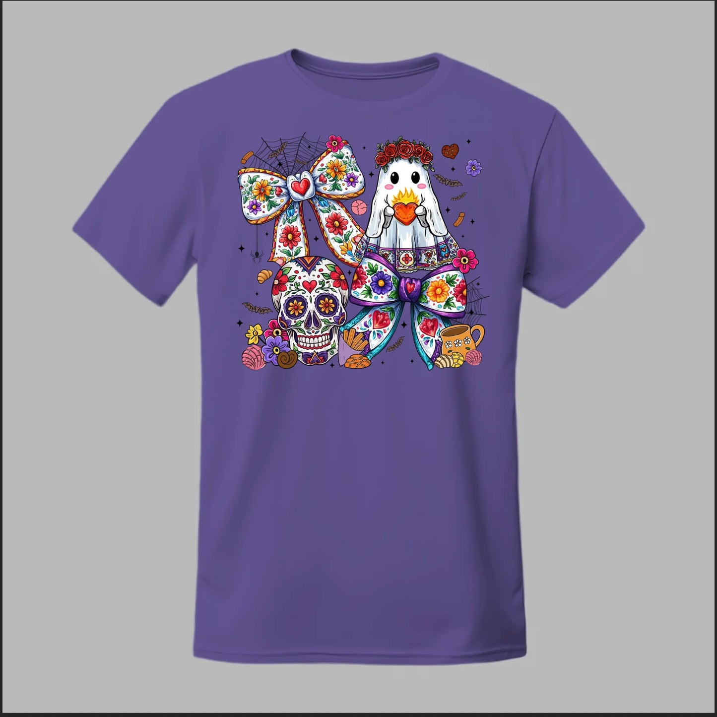Día de los Muertos Ghost & Sugar Skull Tee