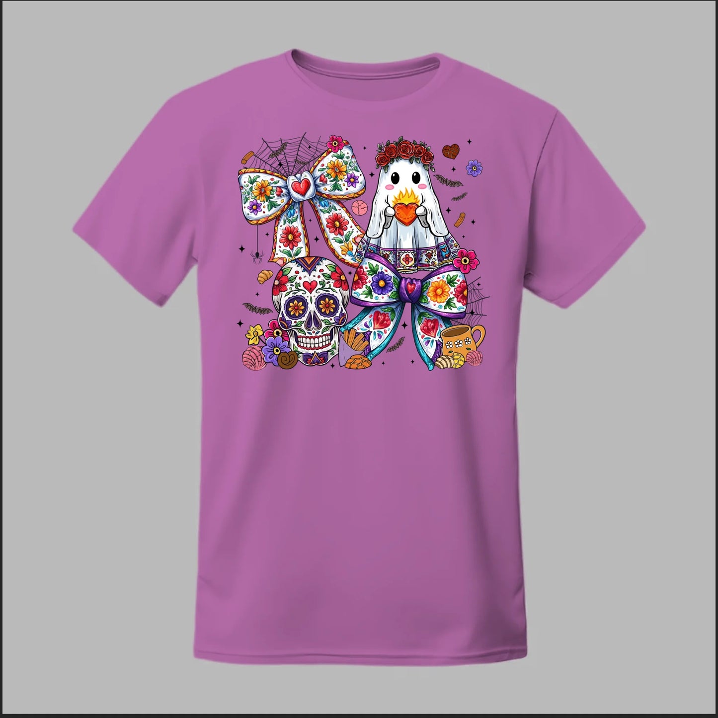 Día de los Muertos Ghost & Sugar Skull Tee