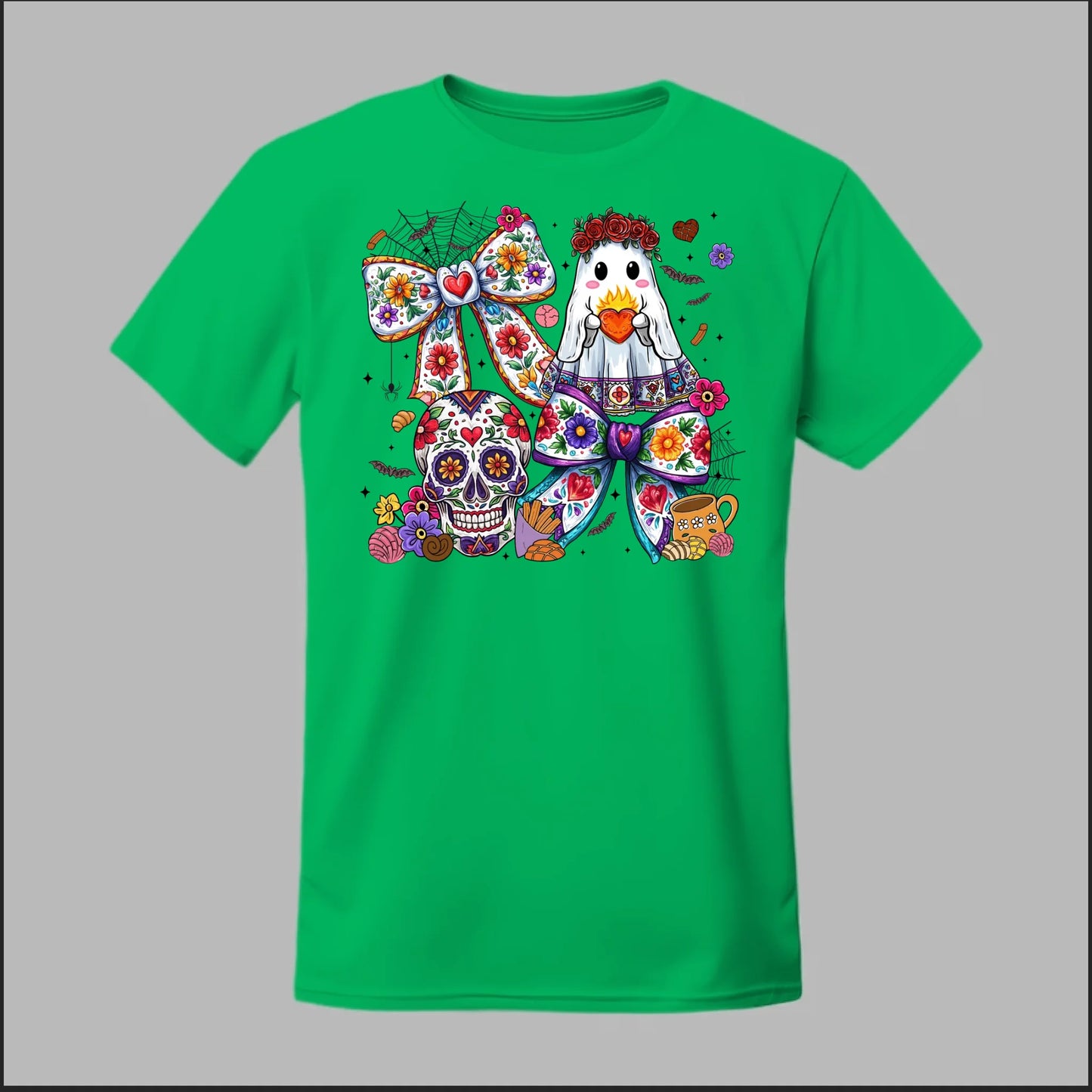 Día de los Muertos Ghost & Sugar Skull Tee