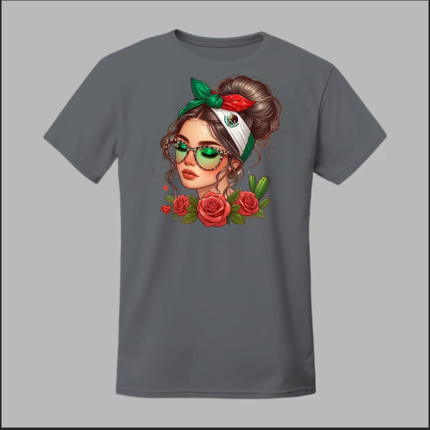 Mexicana Style – Bandana, Roses & Shades Tee