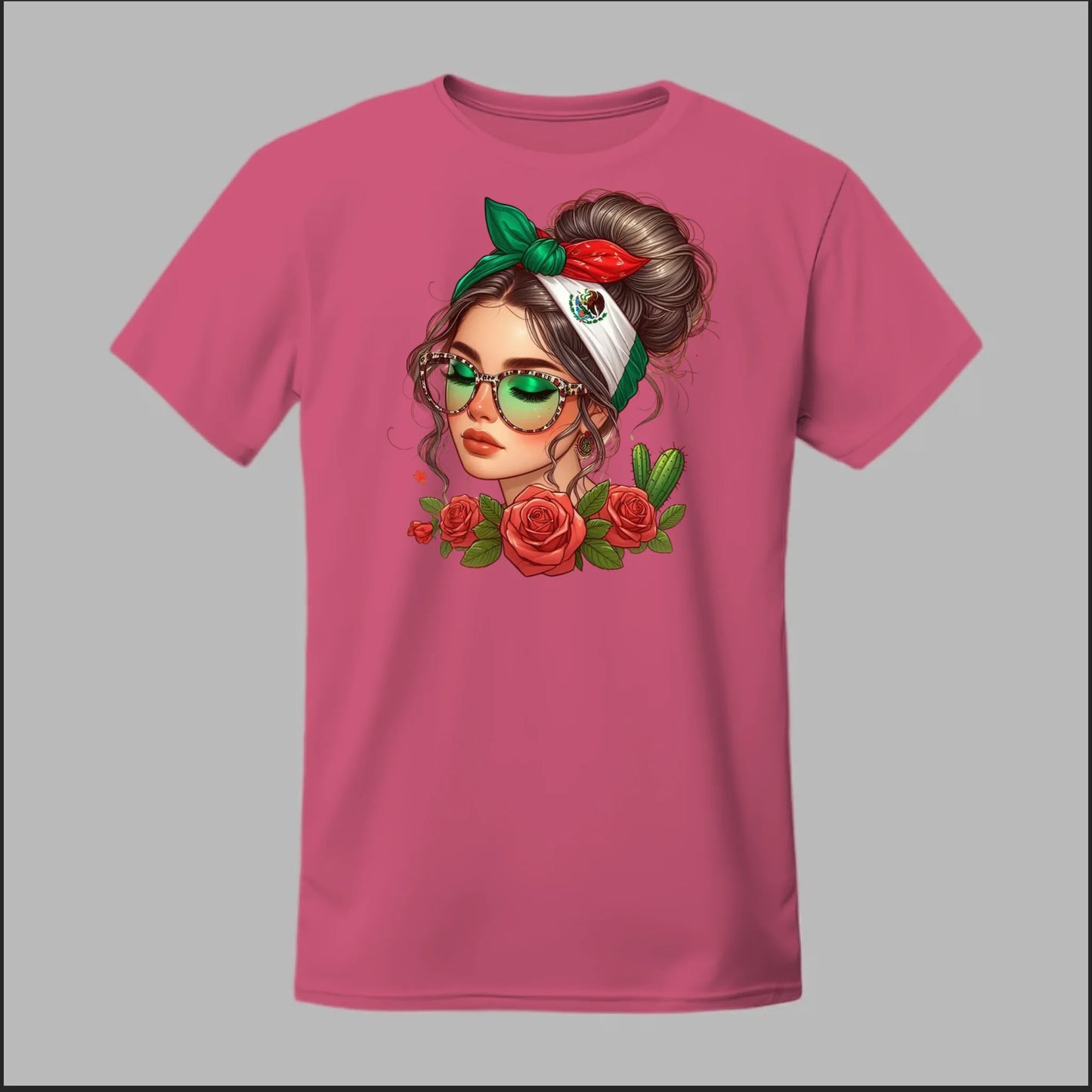 Mexicana Style – Bandana, Roses & Shades Tee