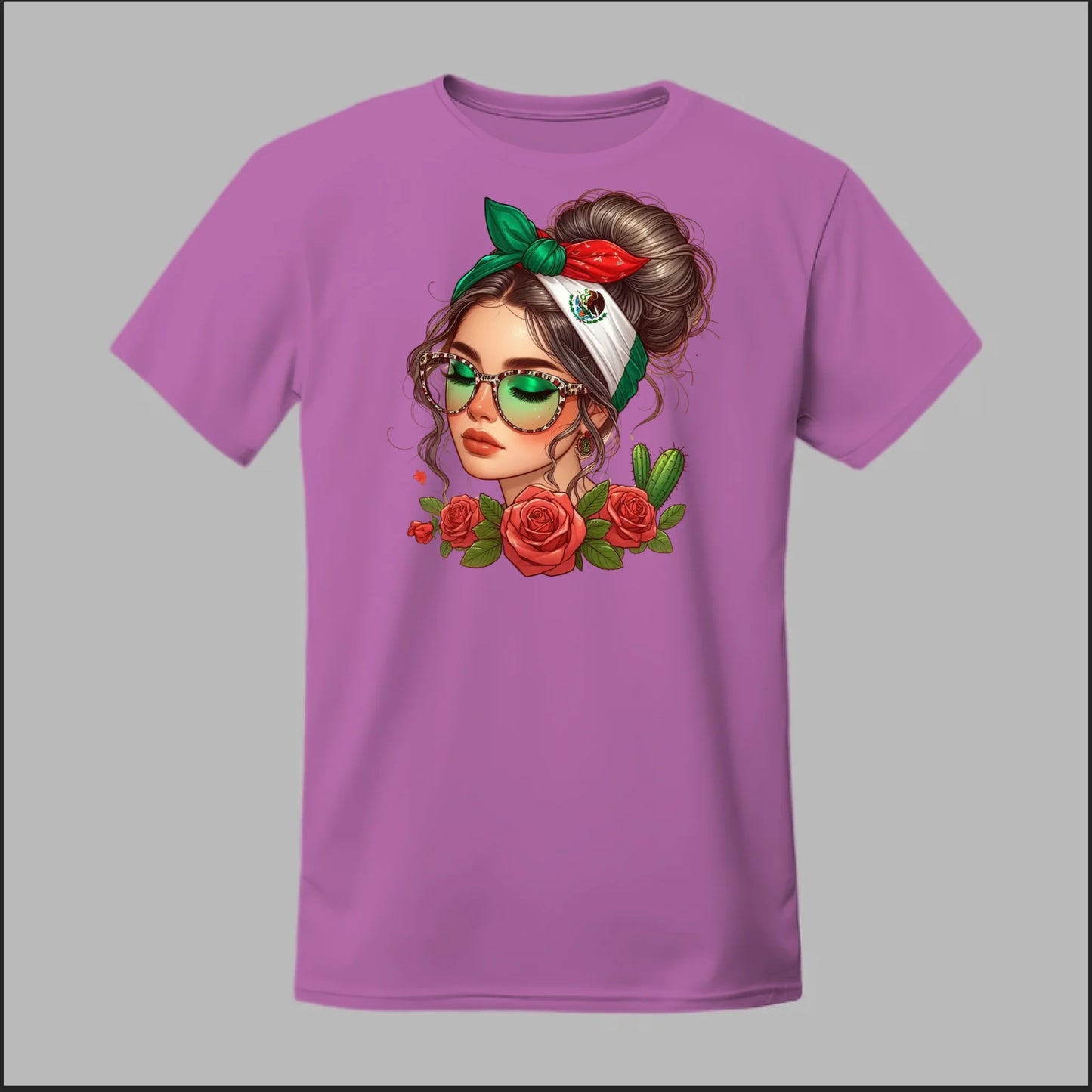 Mexicana Style – Bandana, Roses & Shades Tee