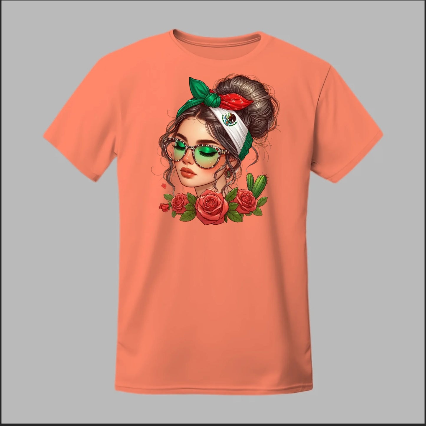 Mexicana Style – Bandana, Roses & Shades Tee