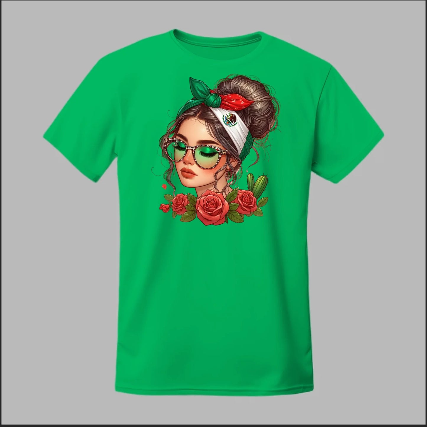 Mexicana Style – Bandana, Roses & Shades Tee