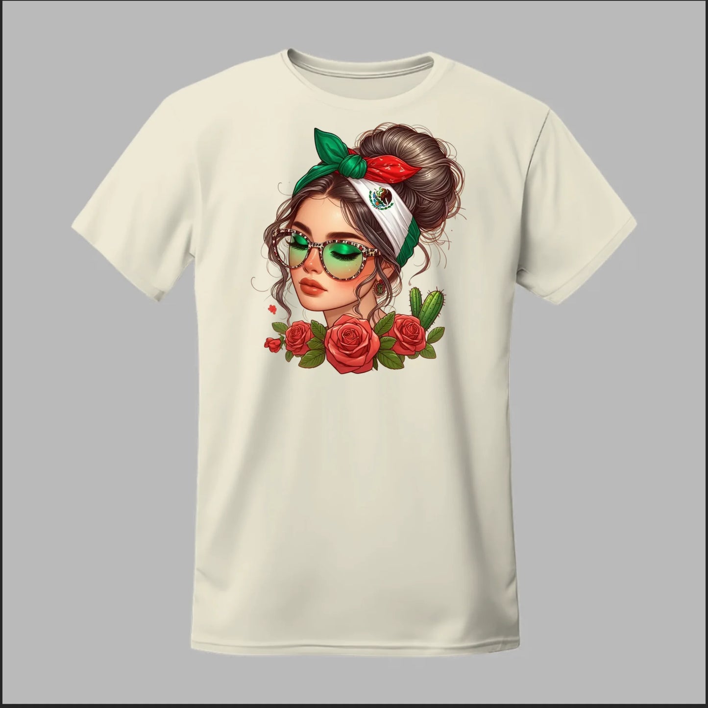Mexicana Style – Bandana, Roses & Shades Tee