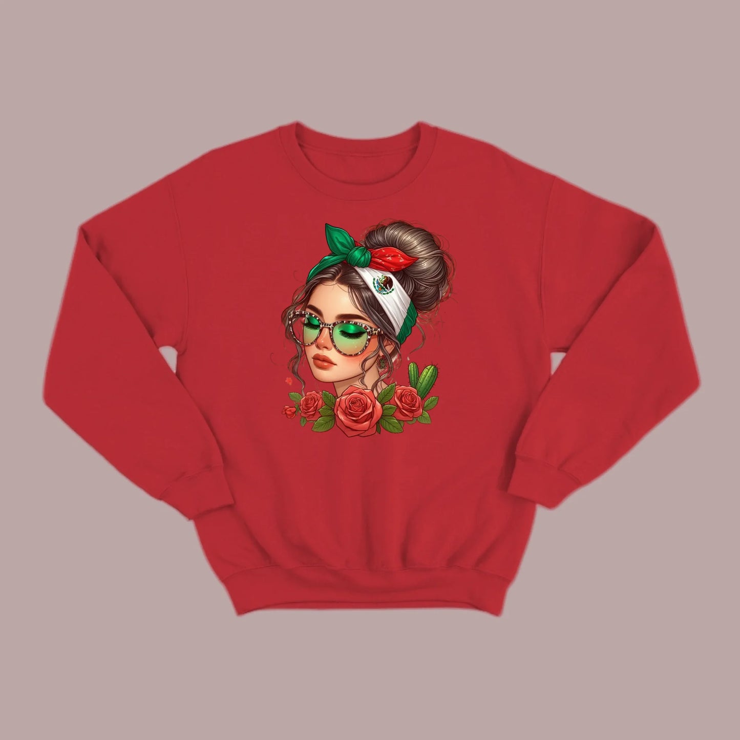Mexicana Style – Bandana, Roses & Shades Sweatshirt