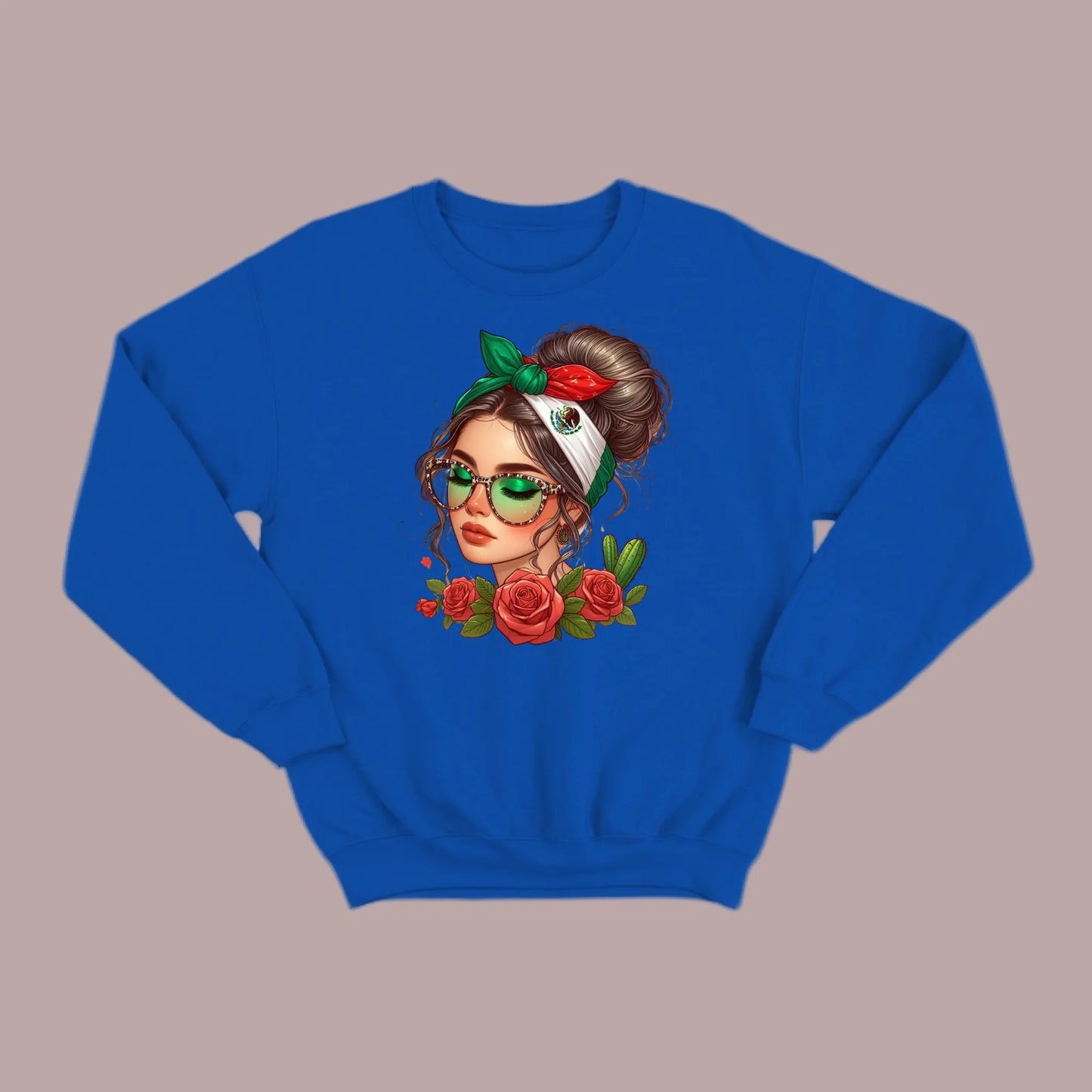 Mexicana Style – Bandana, Roses & Shades Sweatshirt