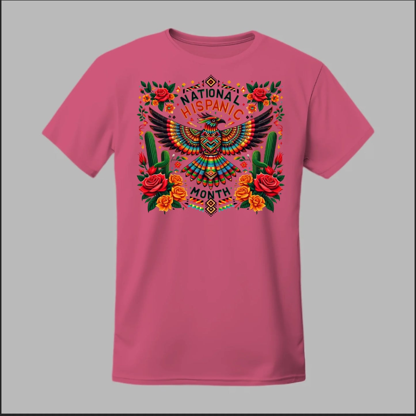 National Hispanic Heritage Month – Aztec Bird & Florals Tee