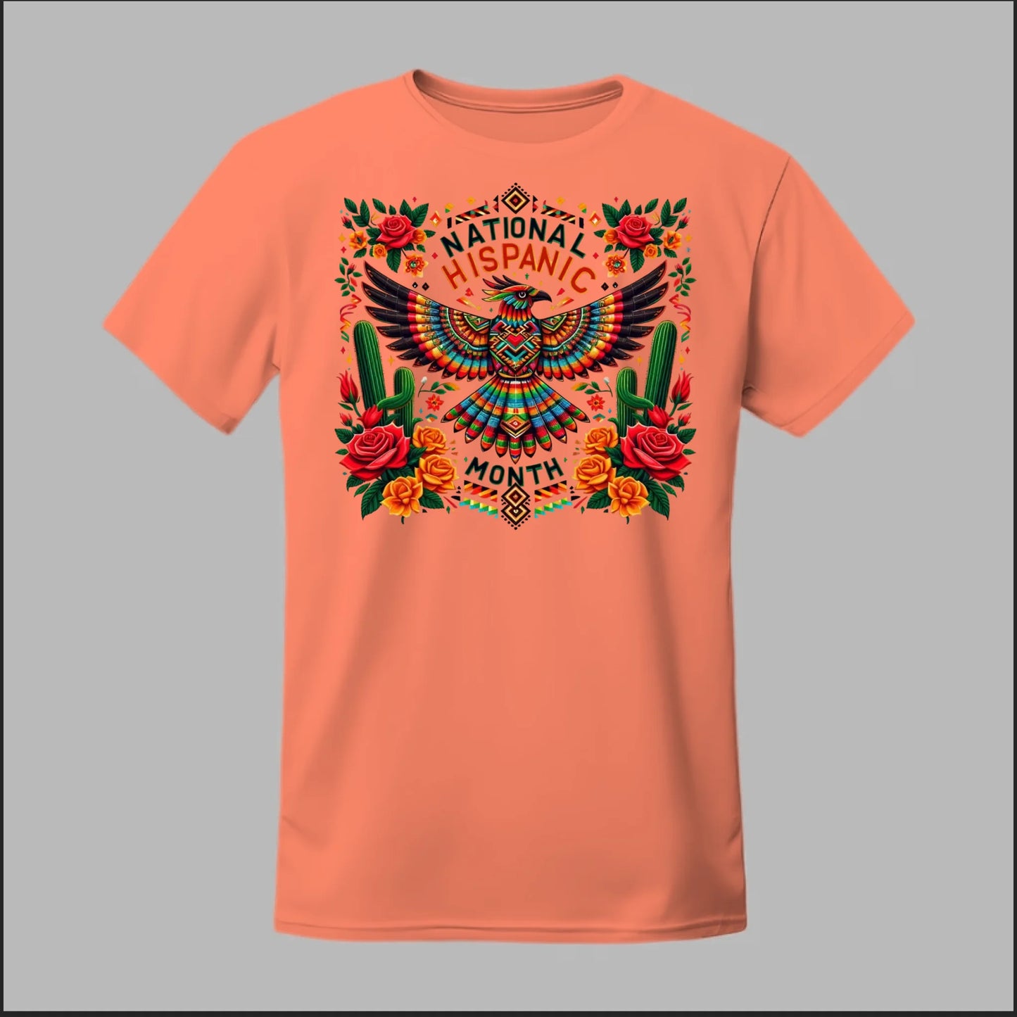 National Hispanic Heritage Month – Aztec Bird & Florals Tee