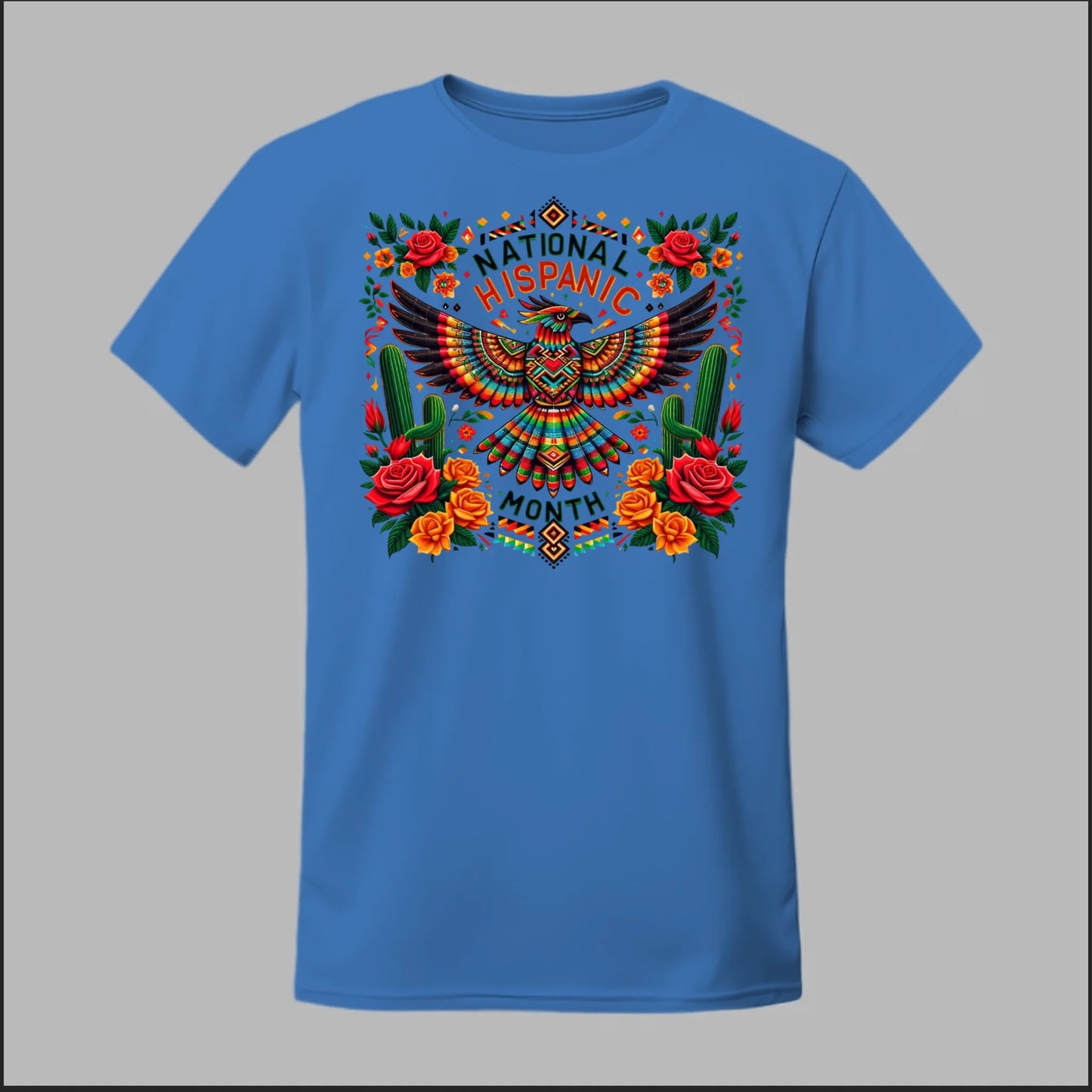 National Hispanic Heritage Month – Aztec Bird & Florals Tee