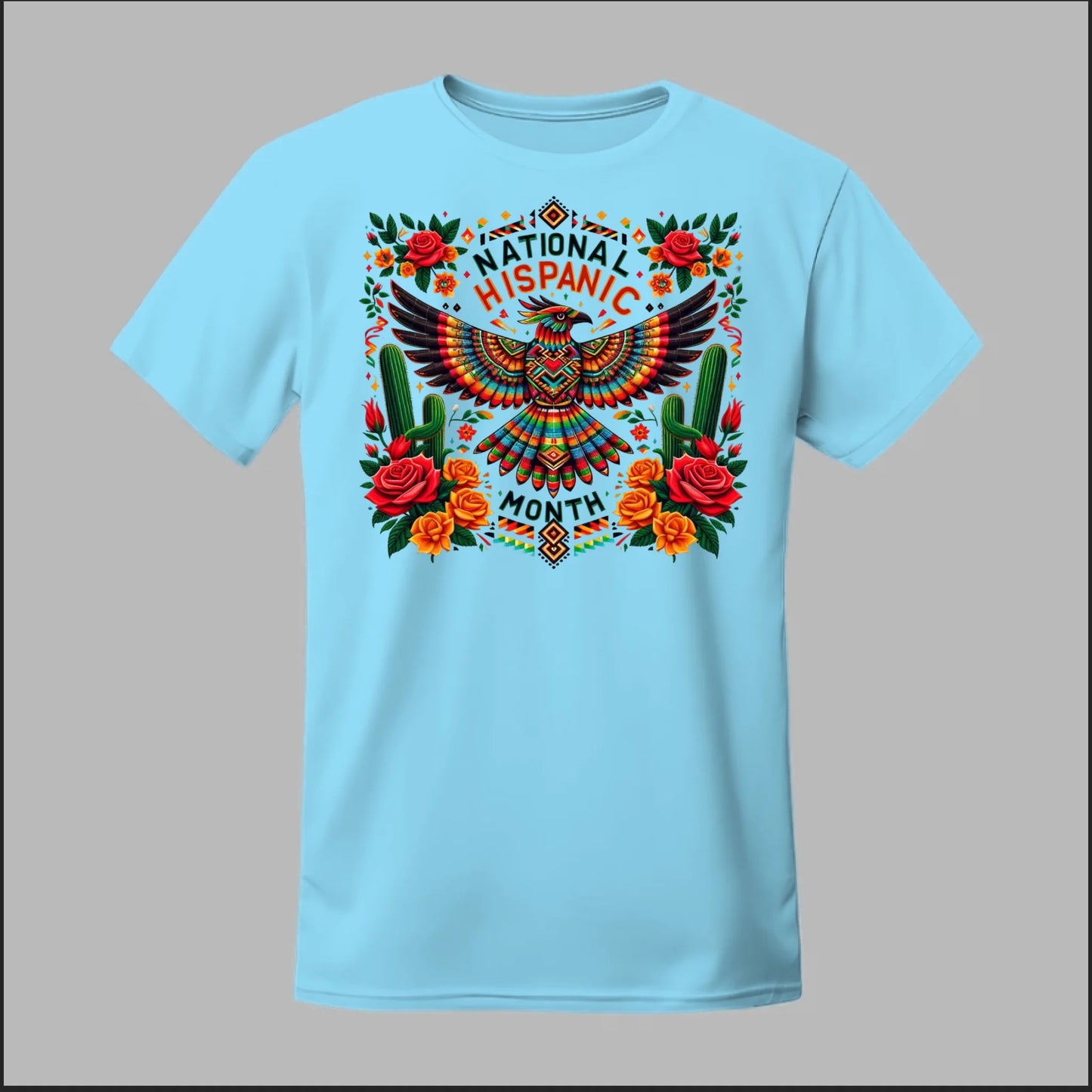 National Hispanic Heritage Month – Aztec Bird & Florals Tee