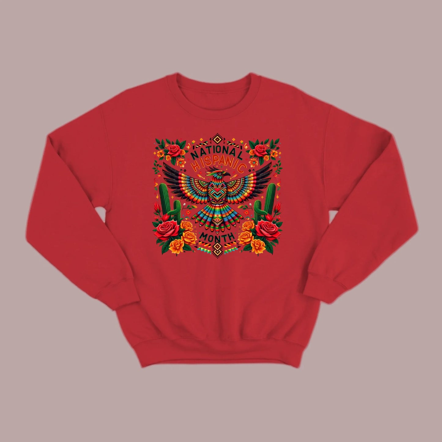 National Hispanic Heritage Month – Aztec Bird & Florals Sweatshirt