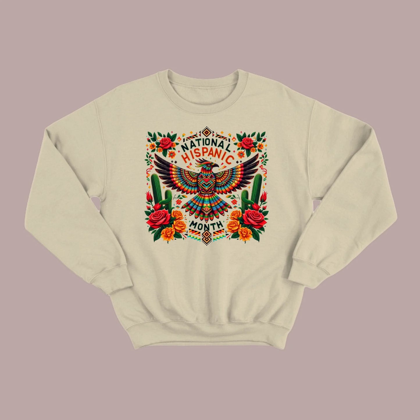 National Hispanic Heritage Month – Aztec Bird & Florals Sweatshirt