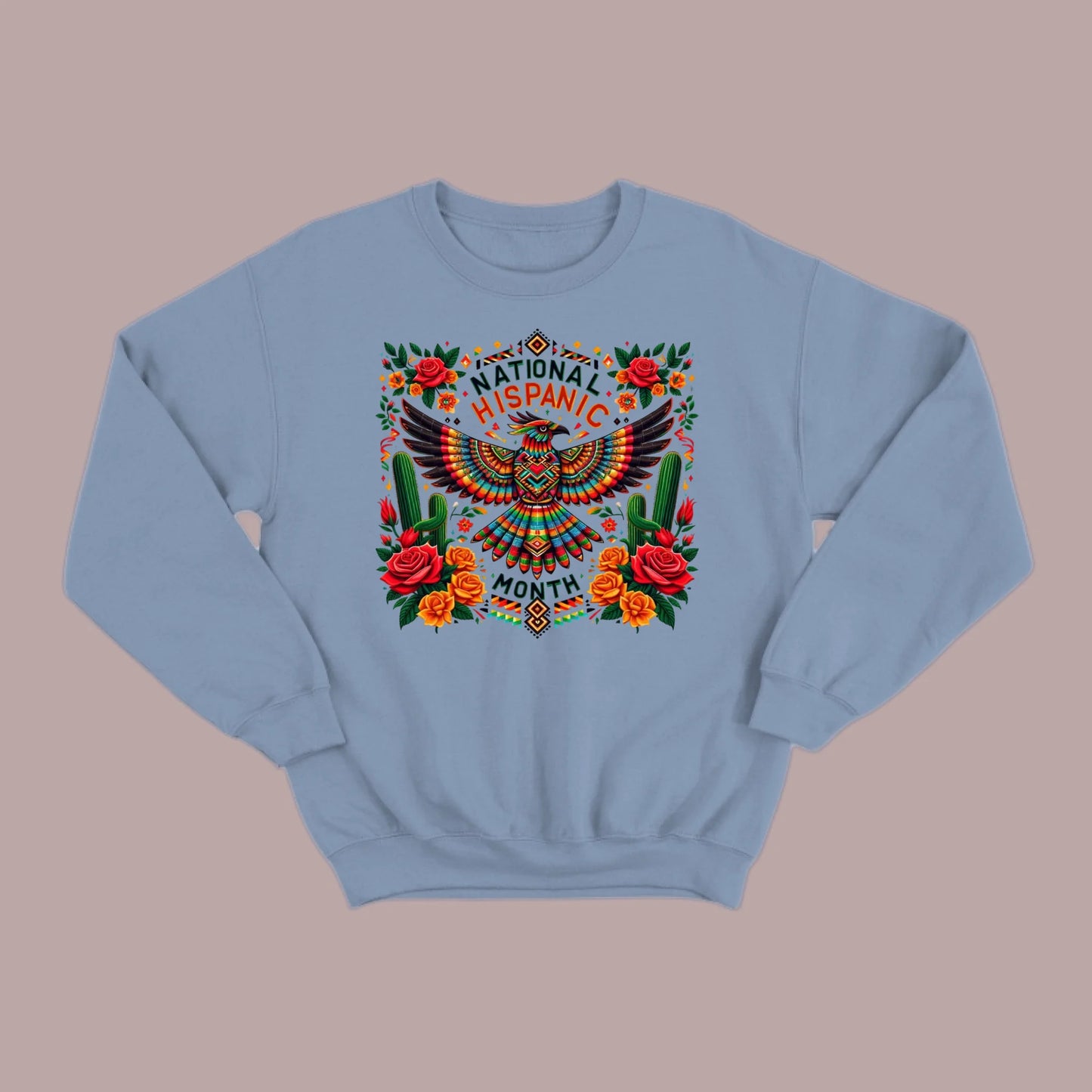 National Hispanic Heritage Month – Aztec Bird & Florals Sweatshirt