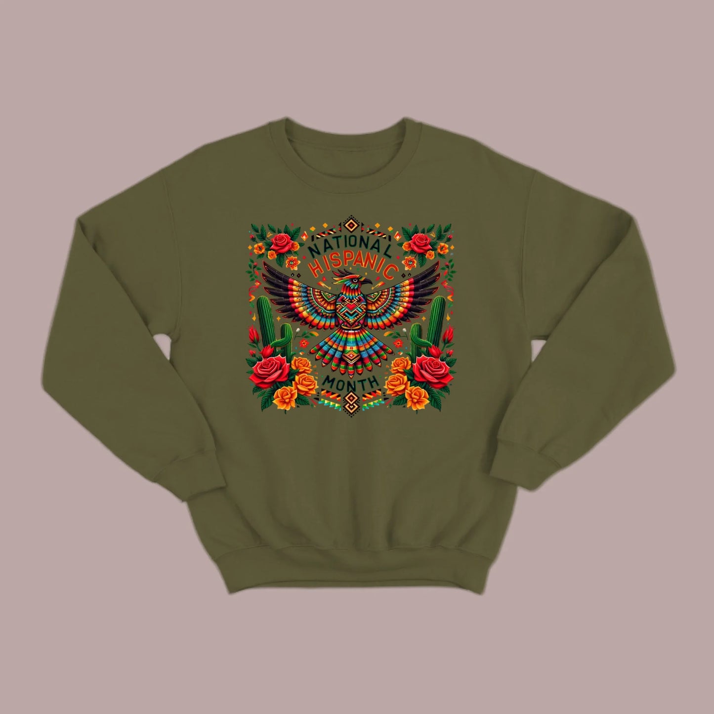 National Hispanic Heritage Month – Aztec Bird & Florals Sweatshirt