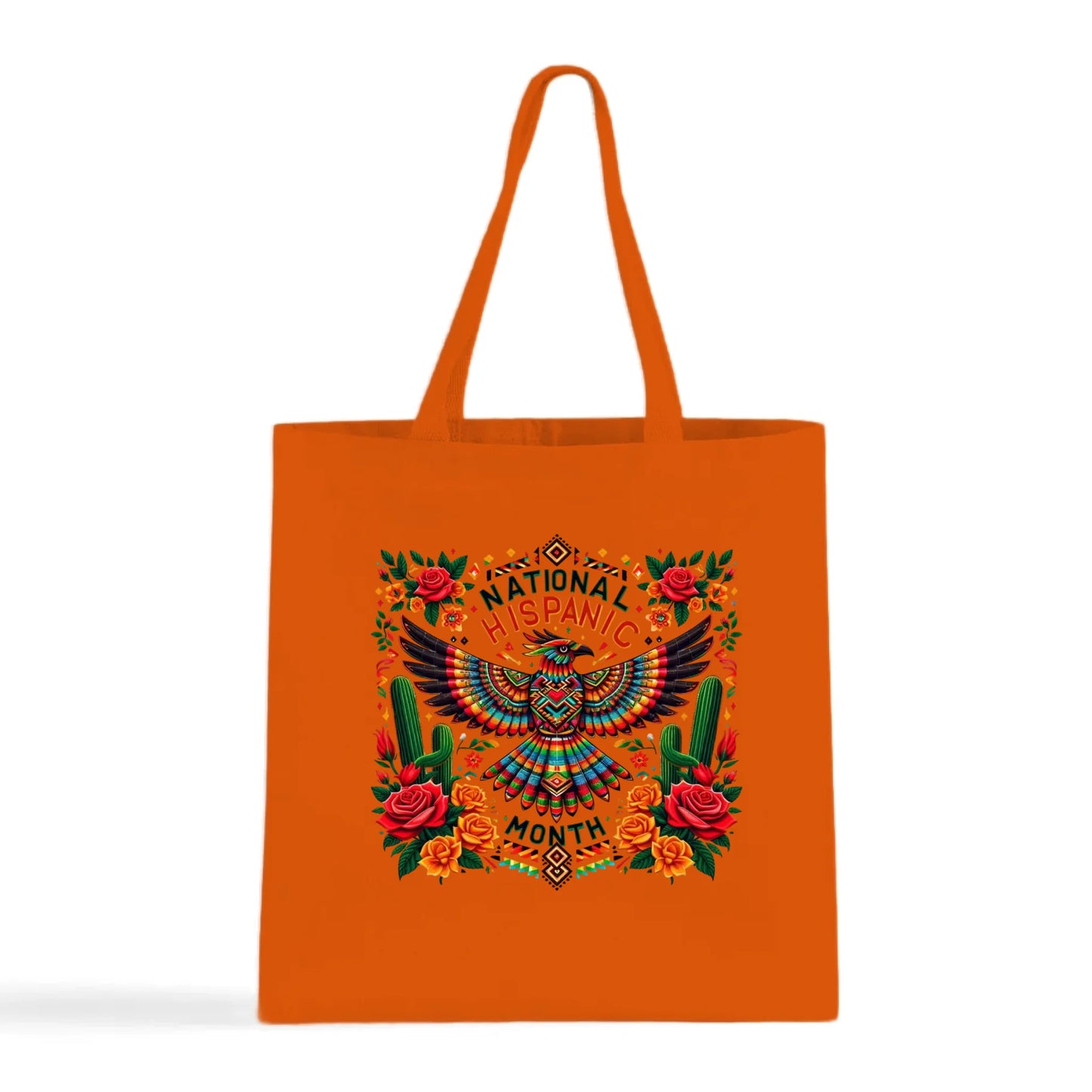 National Hispanic Heritage Month – Aztec Bird & Florals Tote Bag