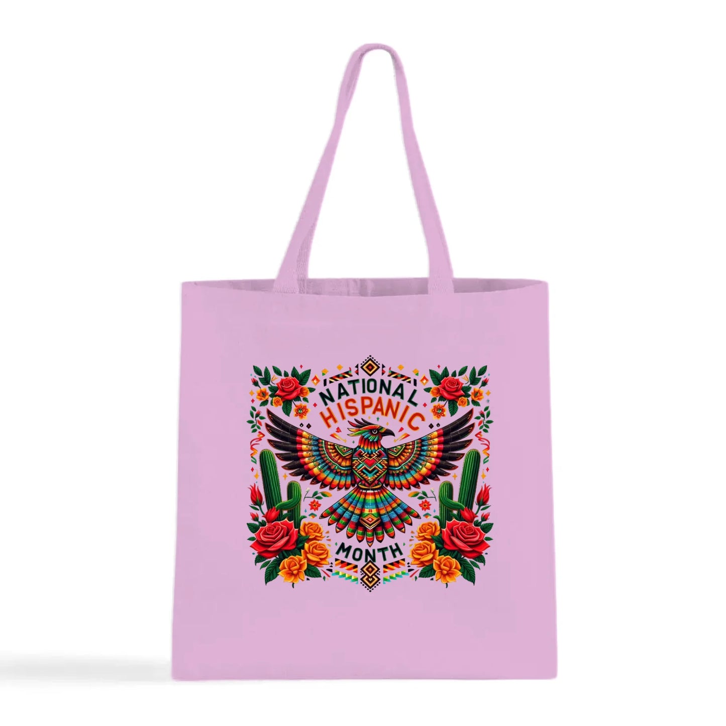 National Hispanic Heritage Month – Aztec Bird & Florals Tote Bag