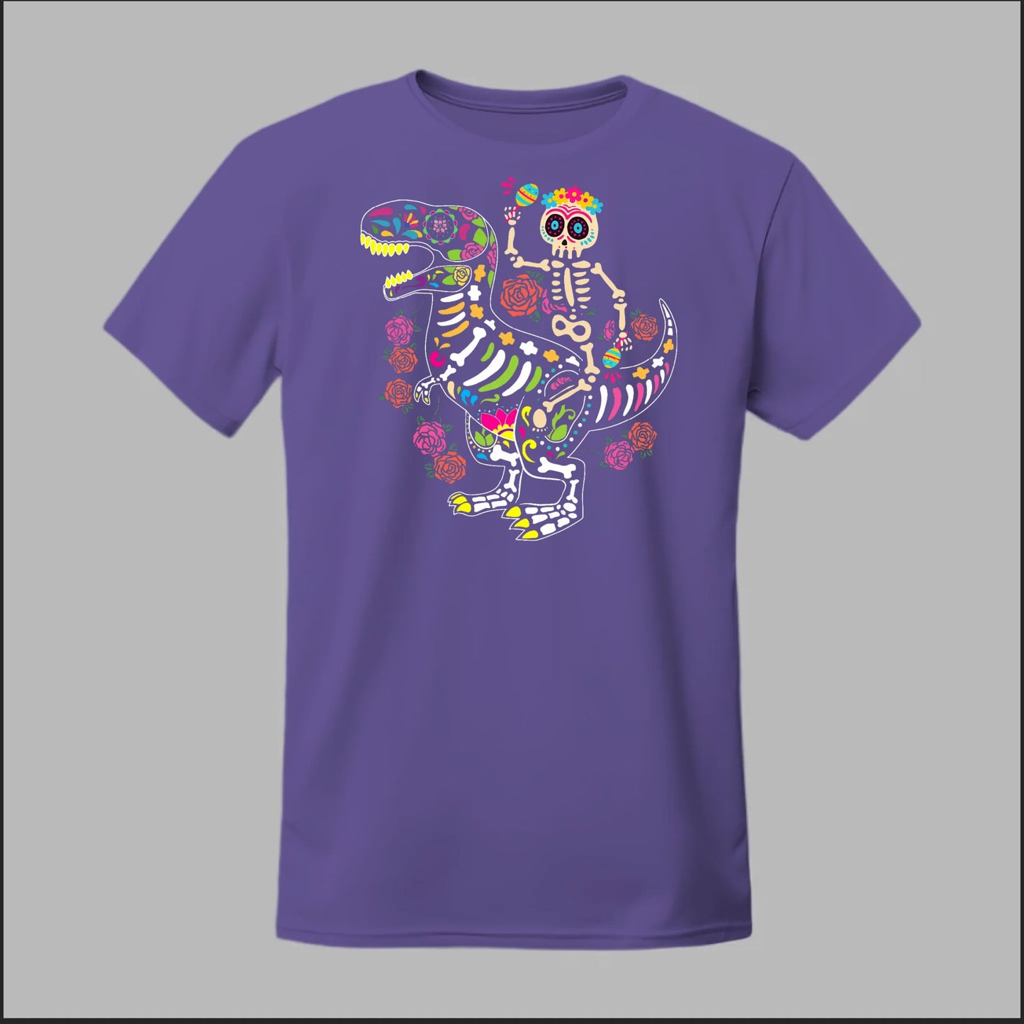 Día de los Muertos Dinosaurio Tee