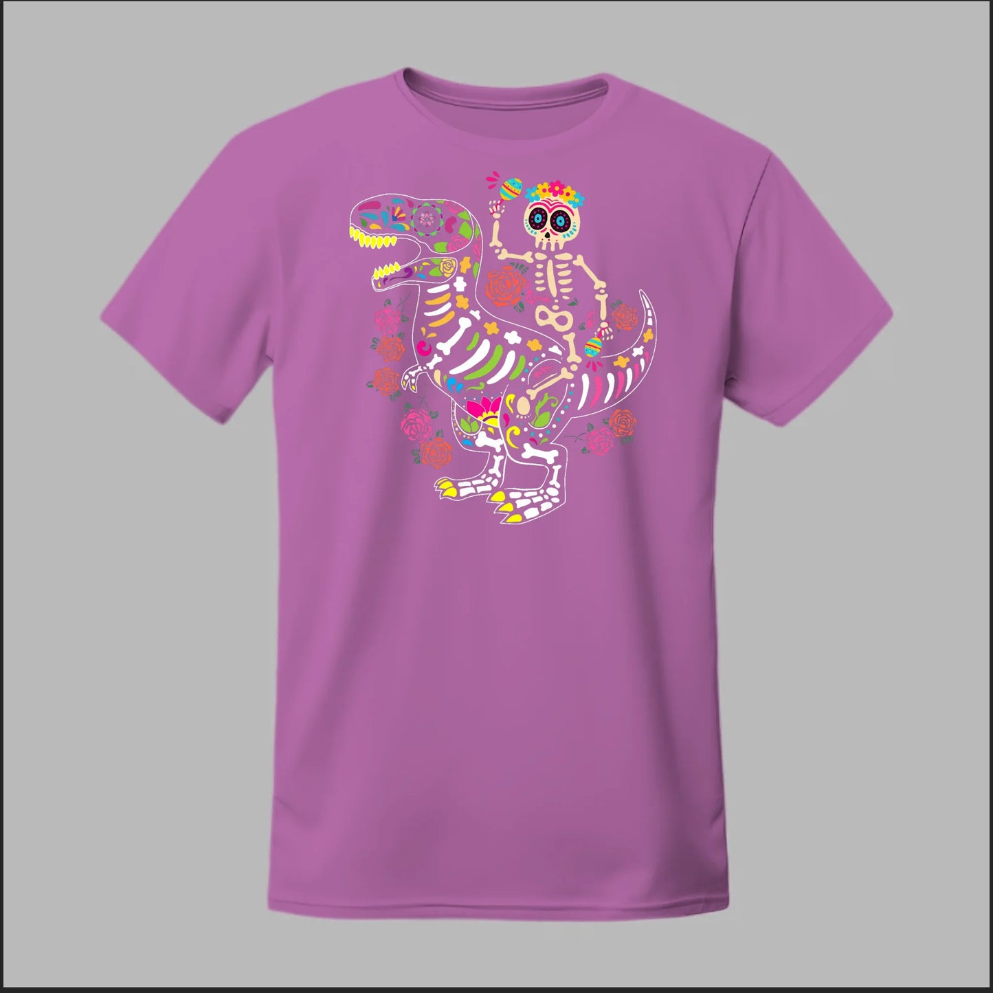 Día de los Muertos Dinosaurio Tee