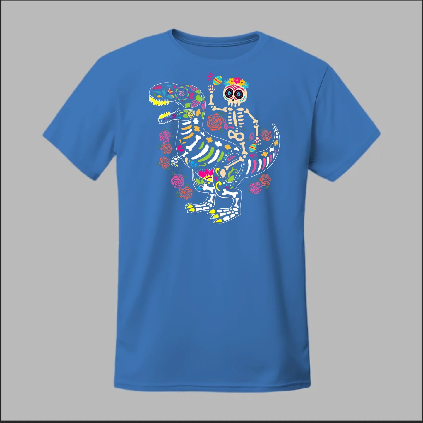 Día de los Muertos Dinosaurio Tee