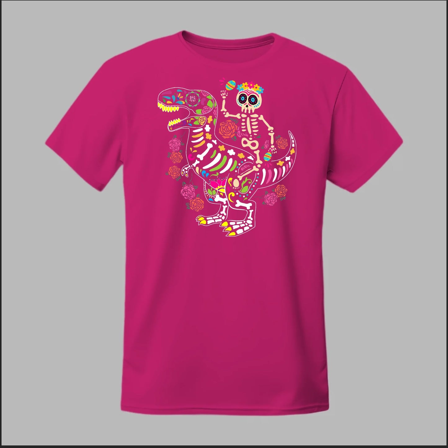 Día de los Muertos Dinosaurio Tee