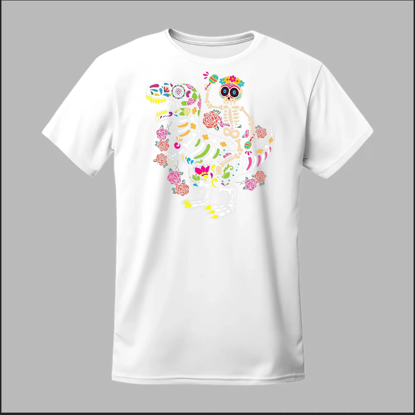 Día de los Muertos Dinosaurio Tee